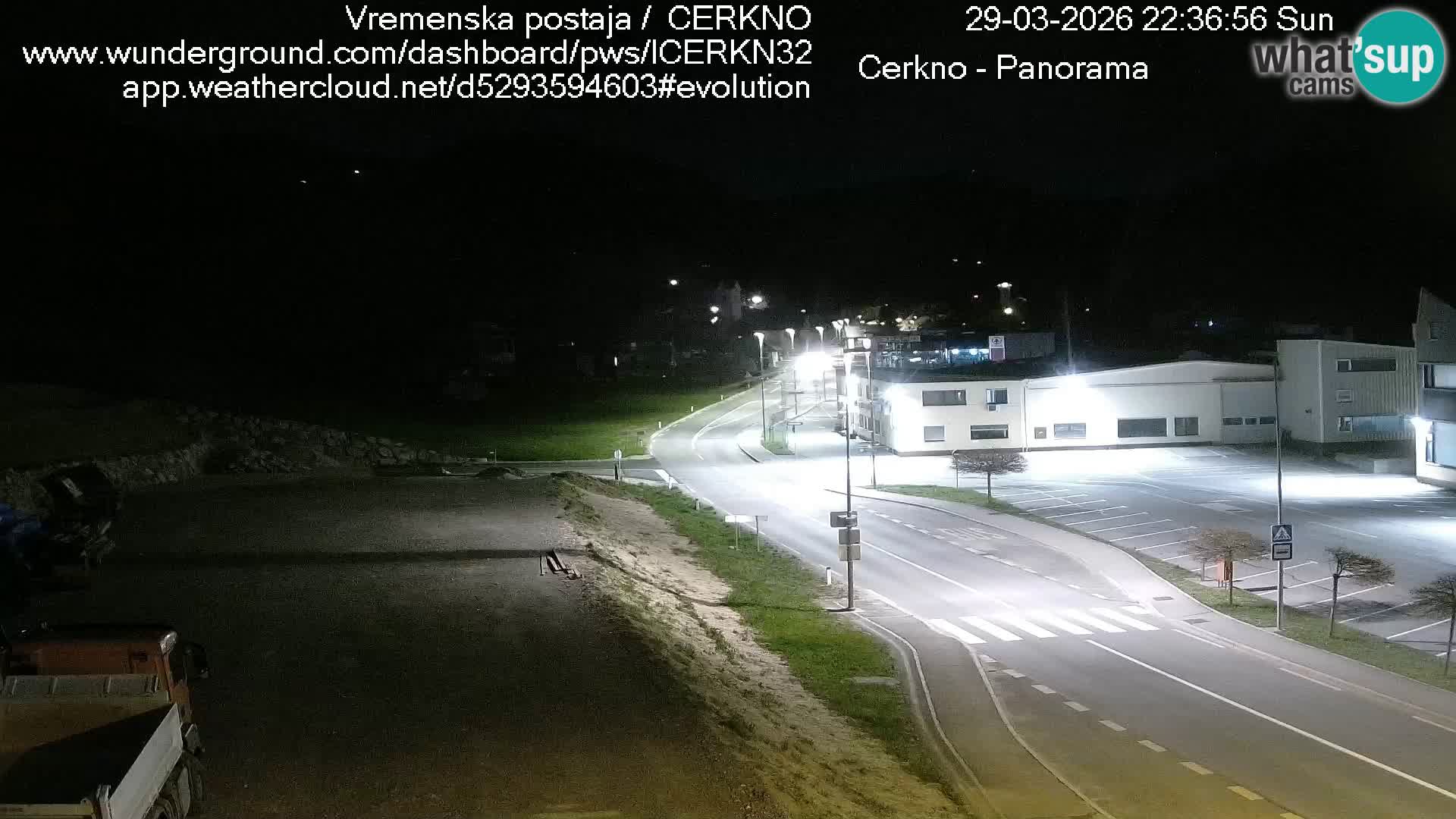 Cerkno city entrance Live Webcam