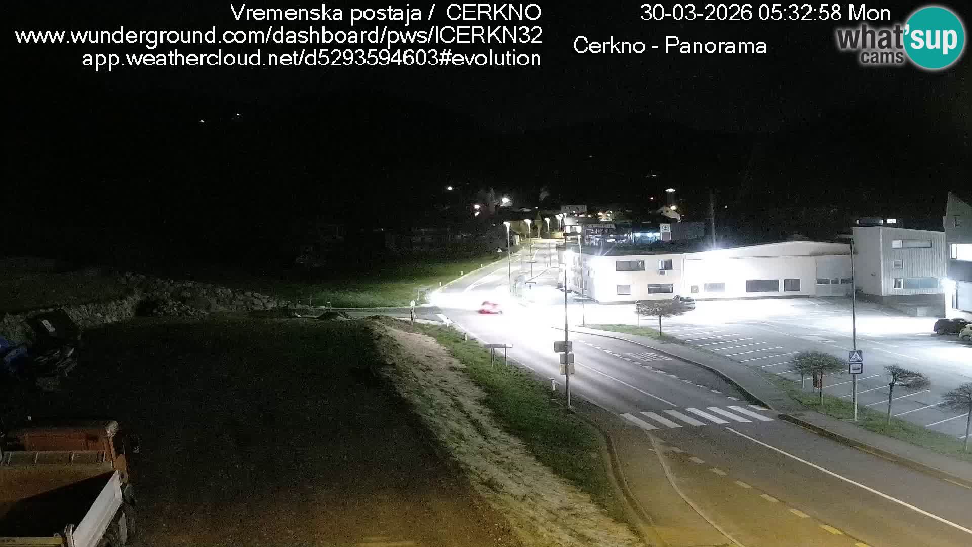 Cerkno city entrance Live Webcam