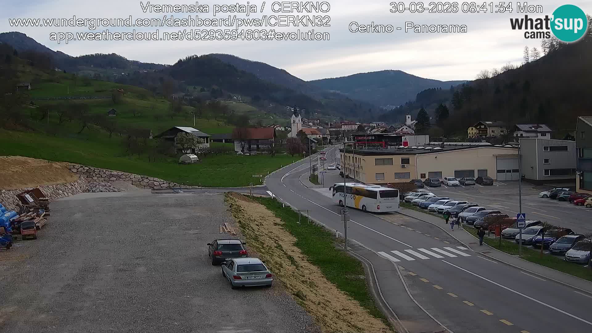 Cerkno city entrance Live Webcam