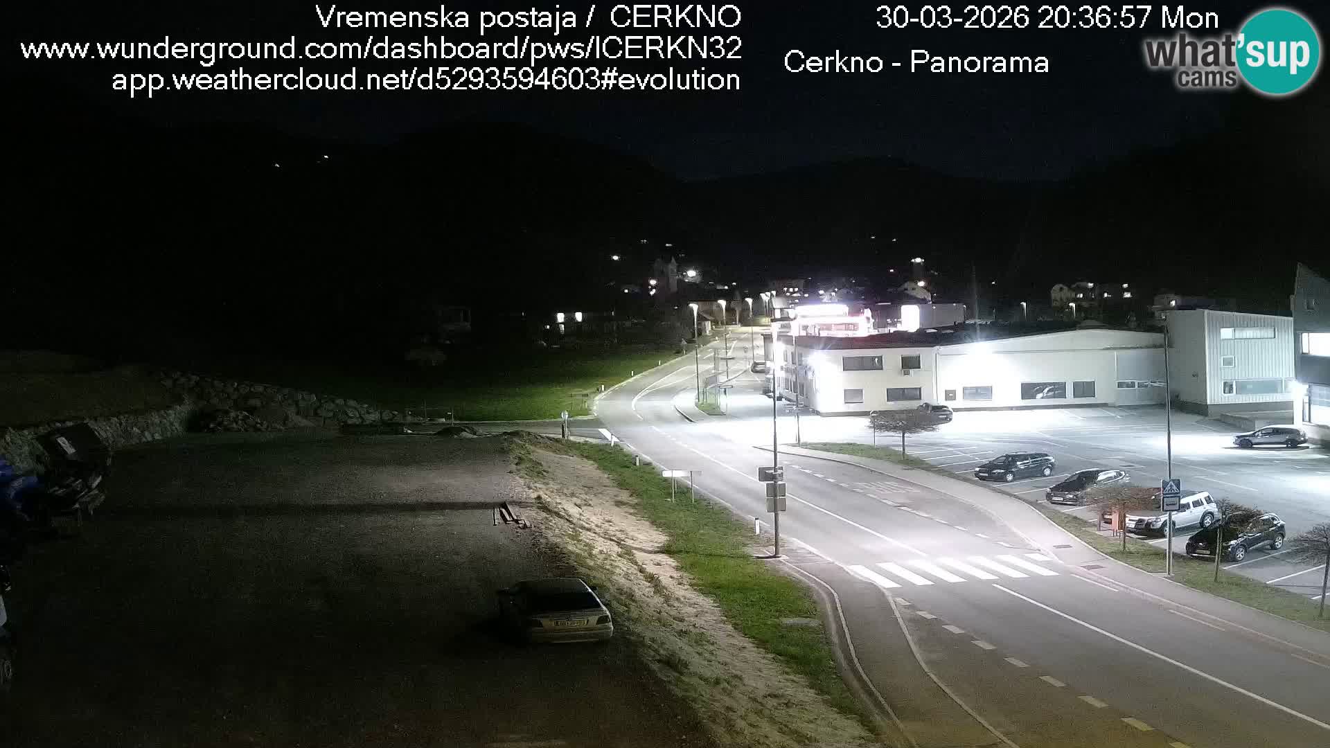 Cerkno city entrance Live Webcam