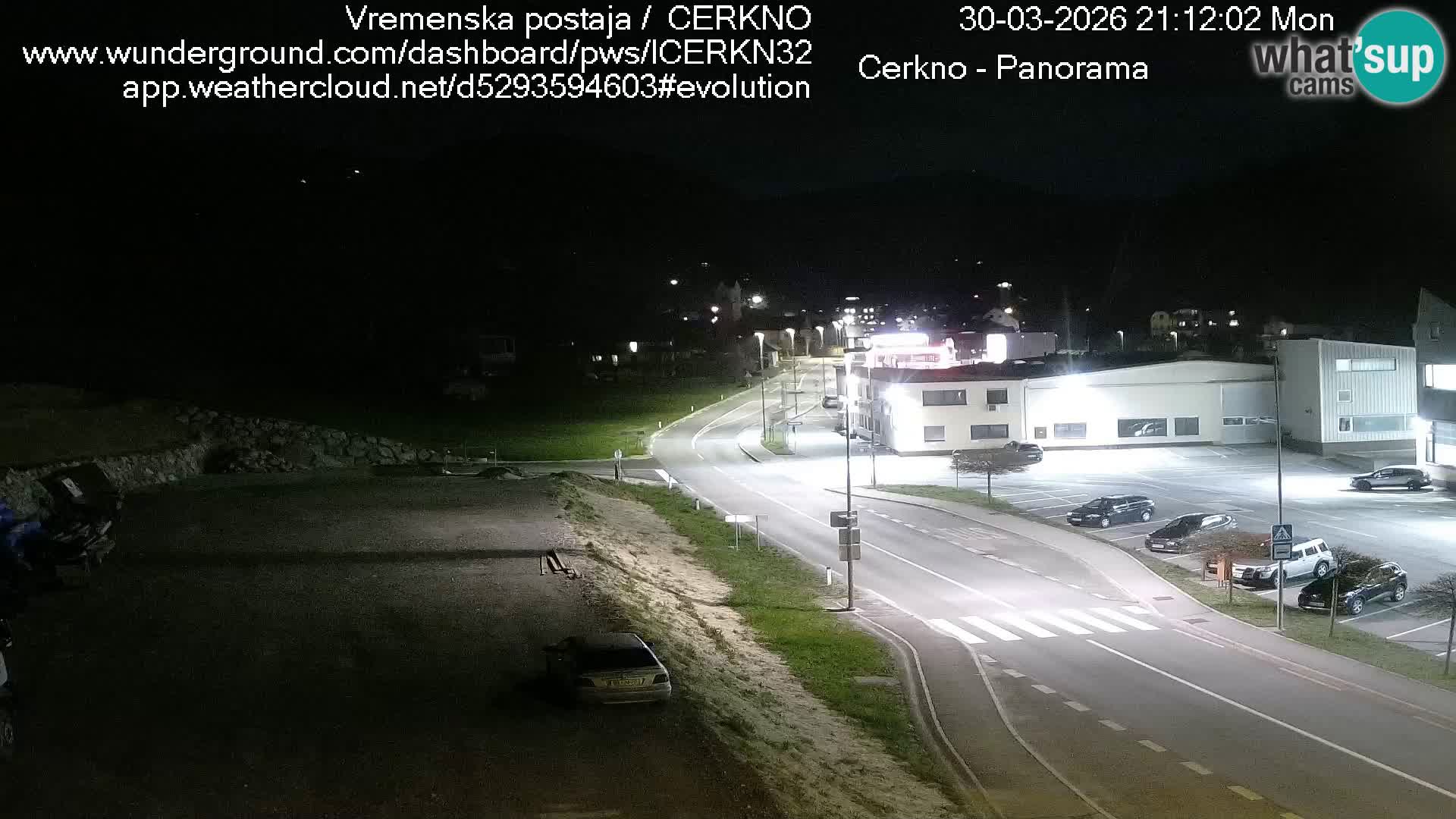 Cerkno city entrance Live Webcam