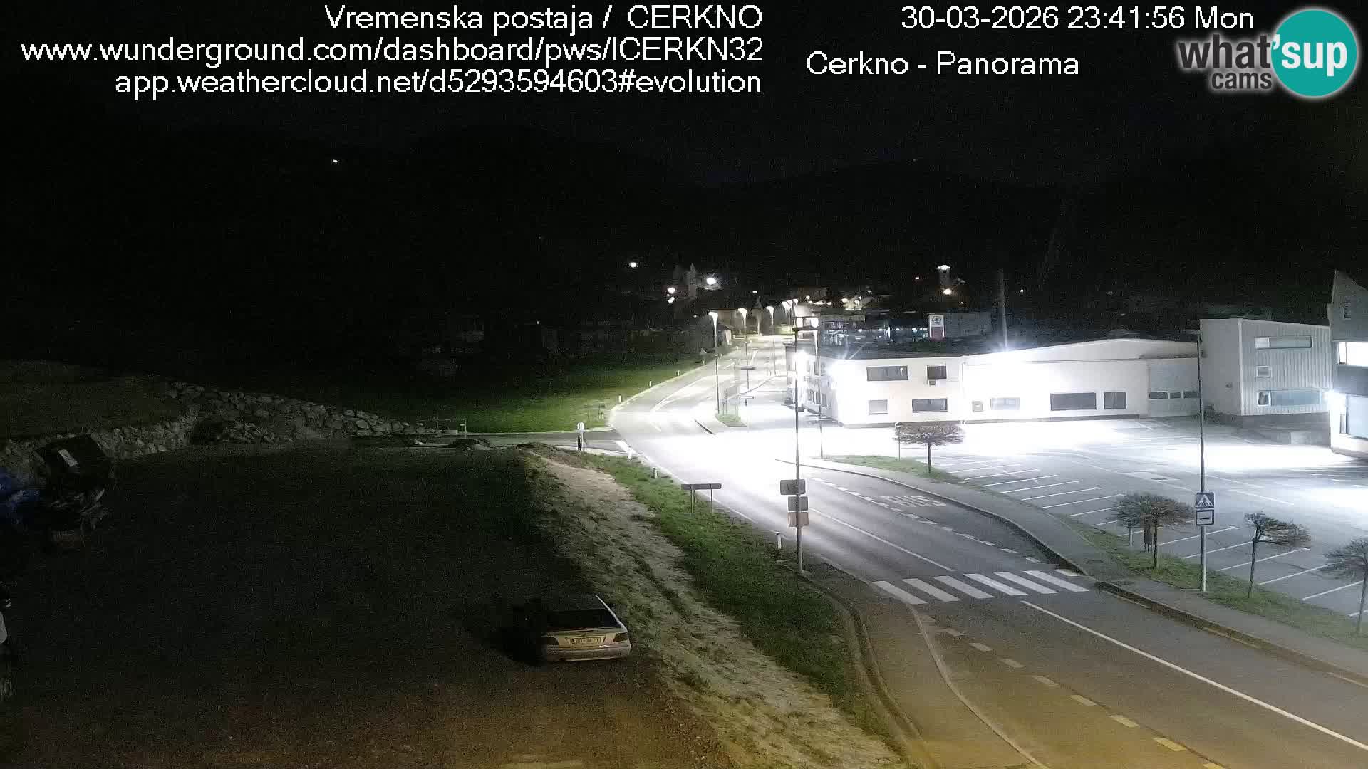 Cerkno city entrance Live Webcam