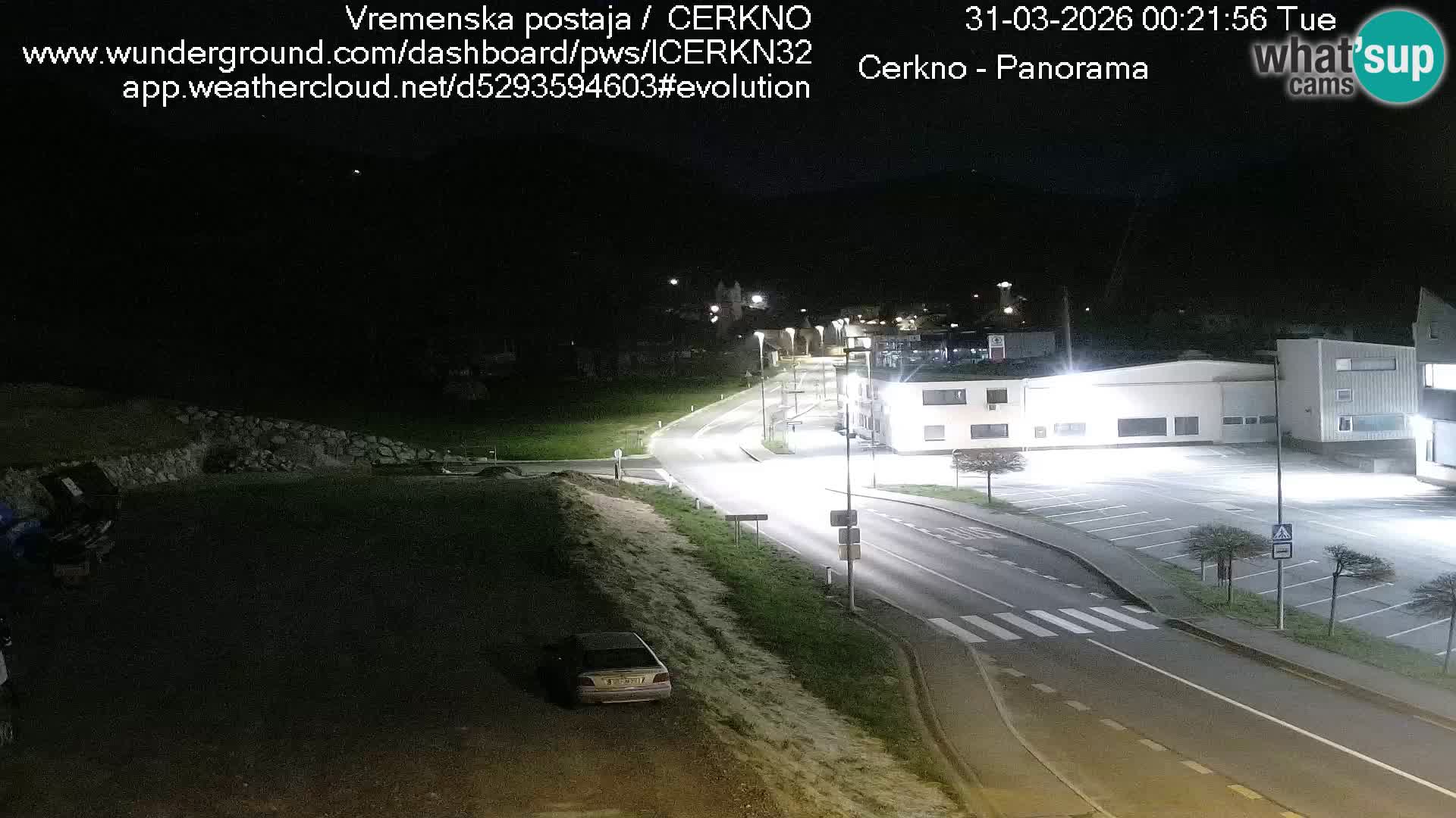 Cerkno city entrance Live Webcam