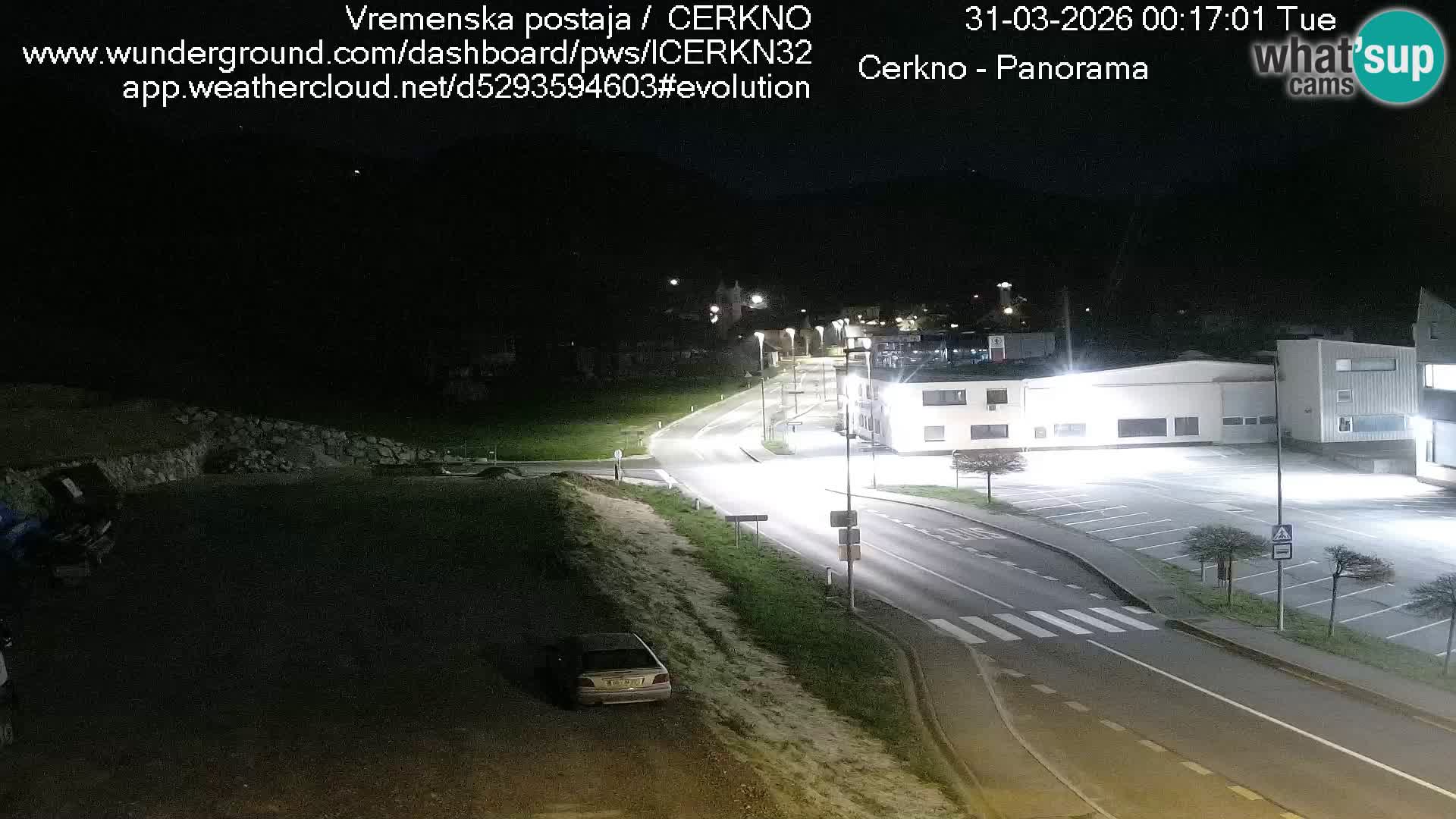 Cerkno entrada a la ciudad Webcam en vivo