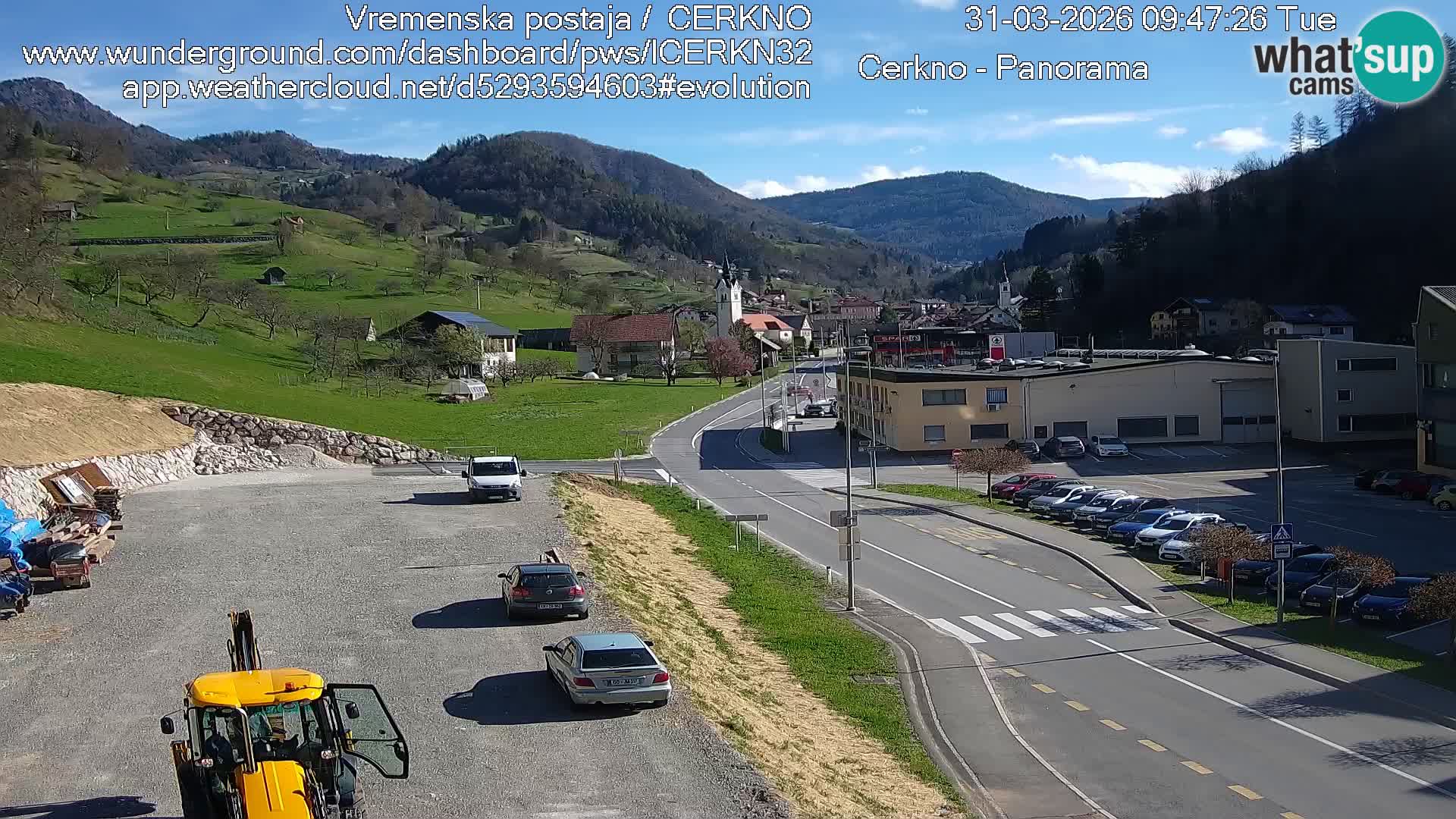 Cerkno entrada a la ciudad Webcam en vivo