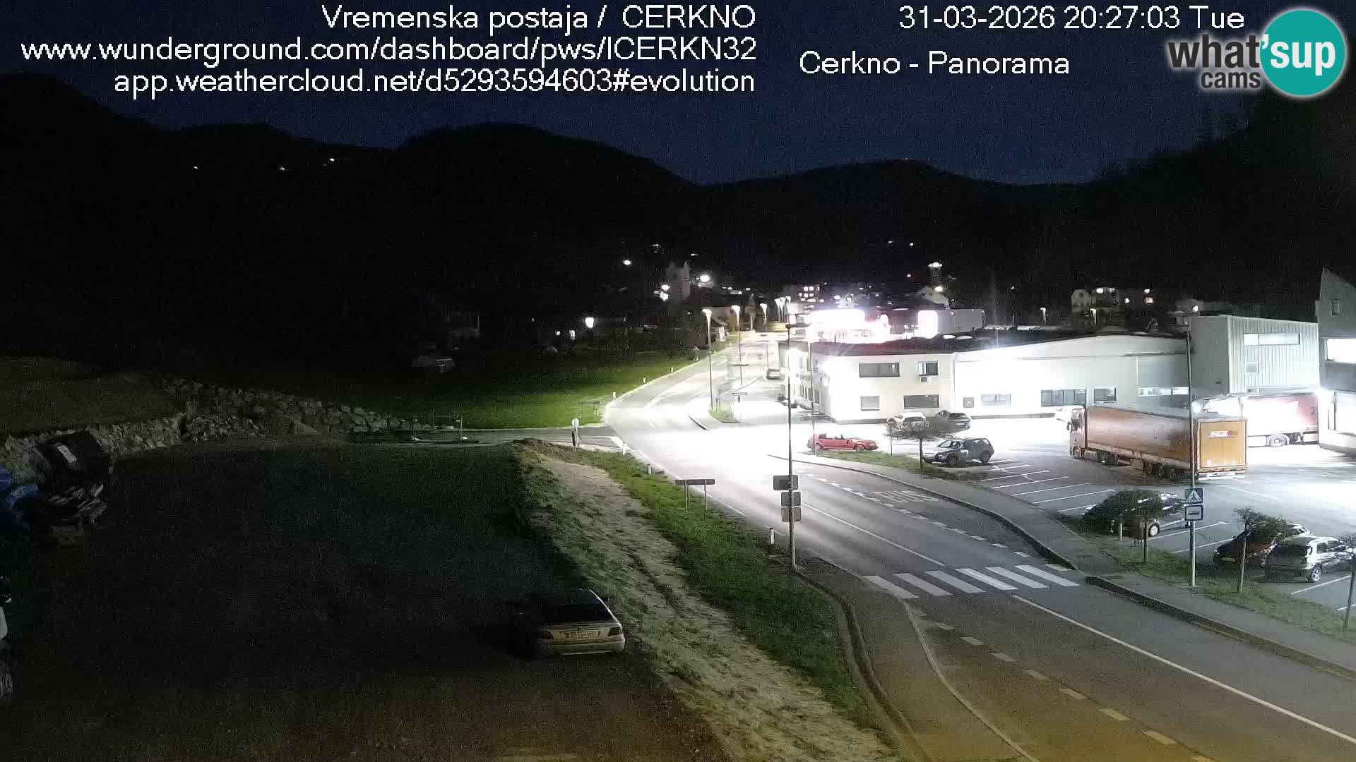 Cerkno city entrance Live Webcam
