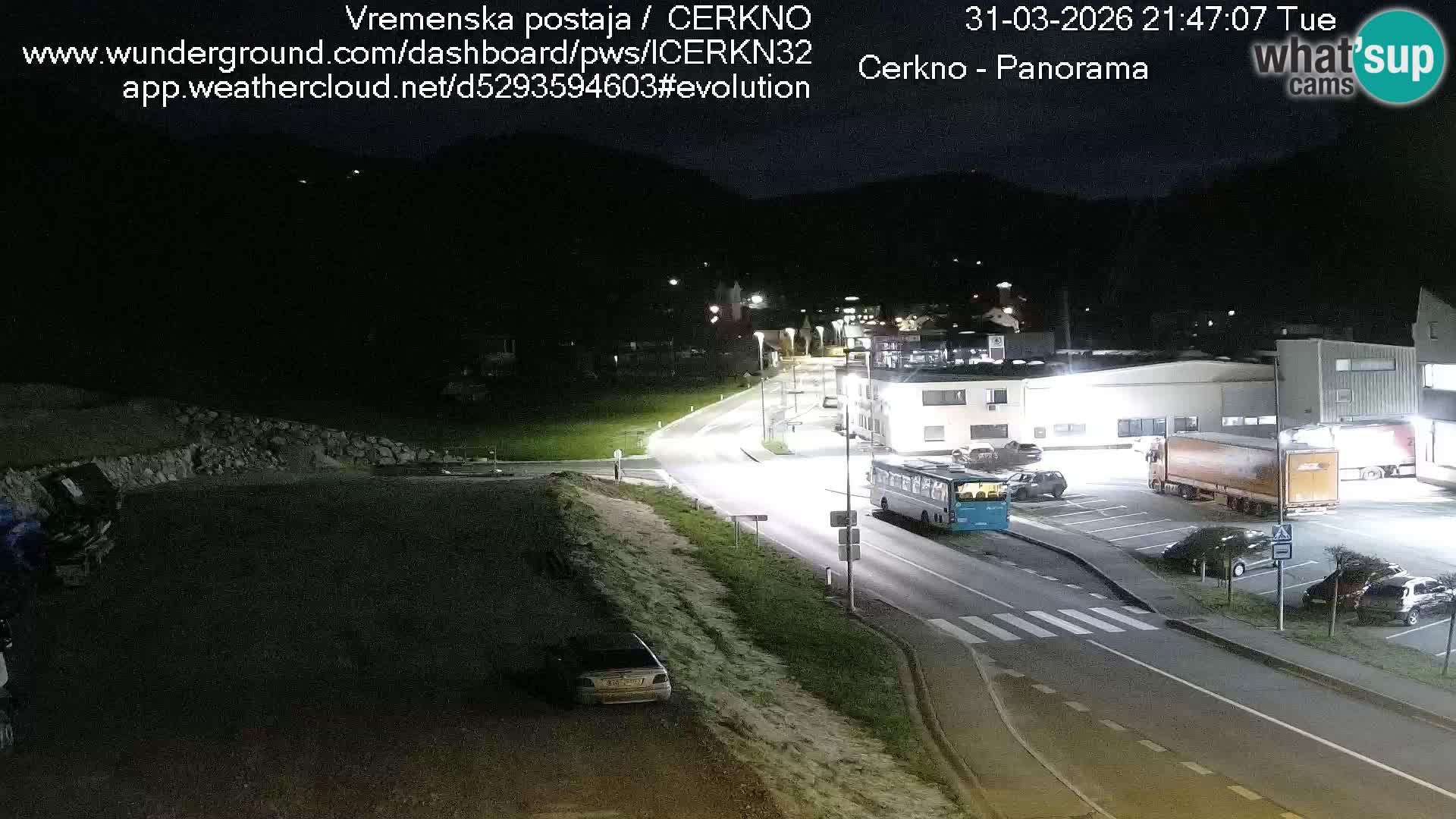 Cerkno entrada a la ciudad Webcam en vivo
