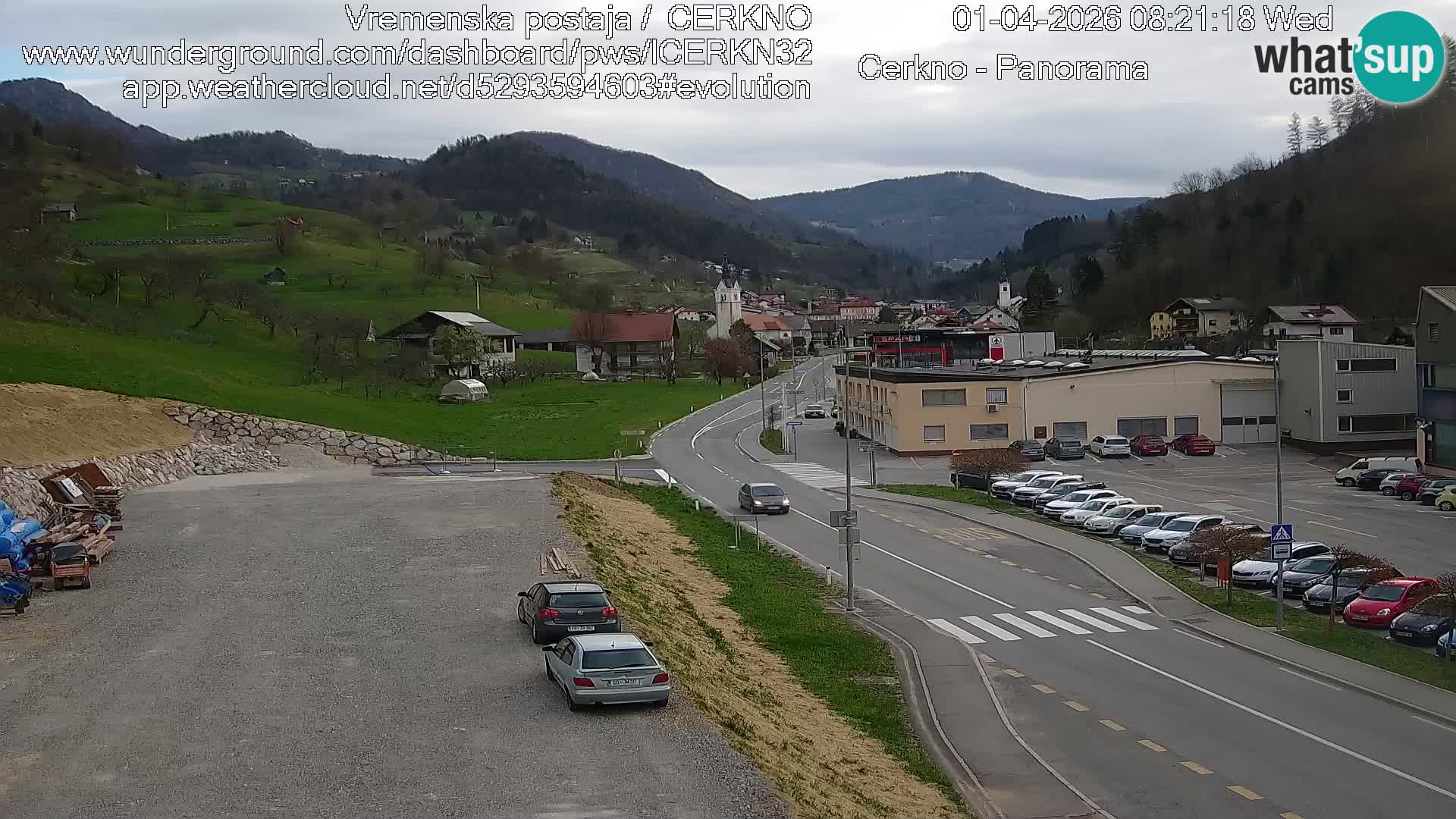 Cerkno city entrance Live Webcam
