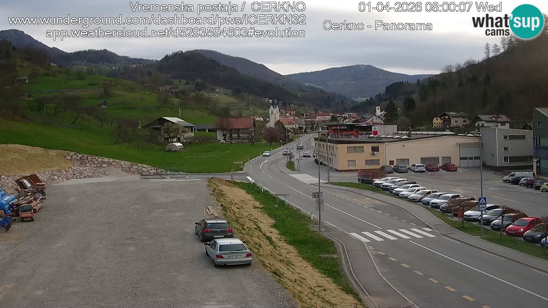 Cerkno city entrance Live Webcam