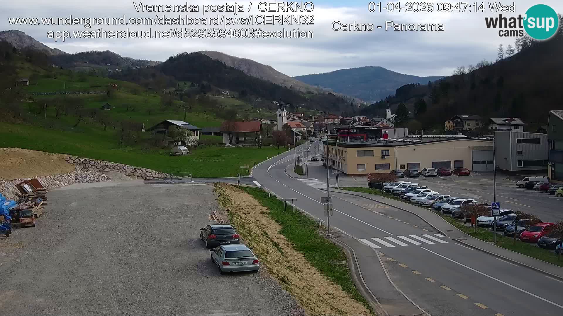 Cerkno entrada a la ciudad Webcam en vivo
