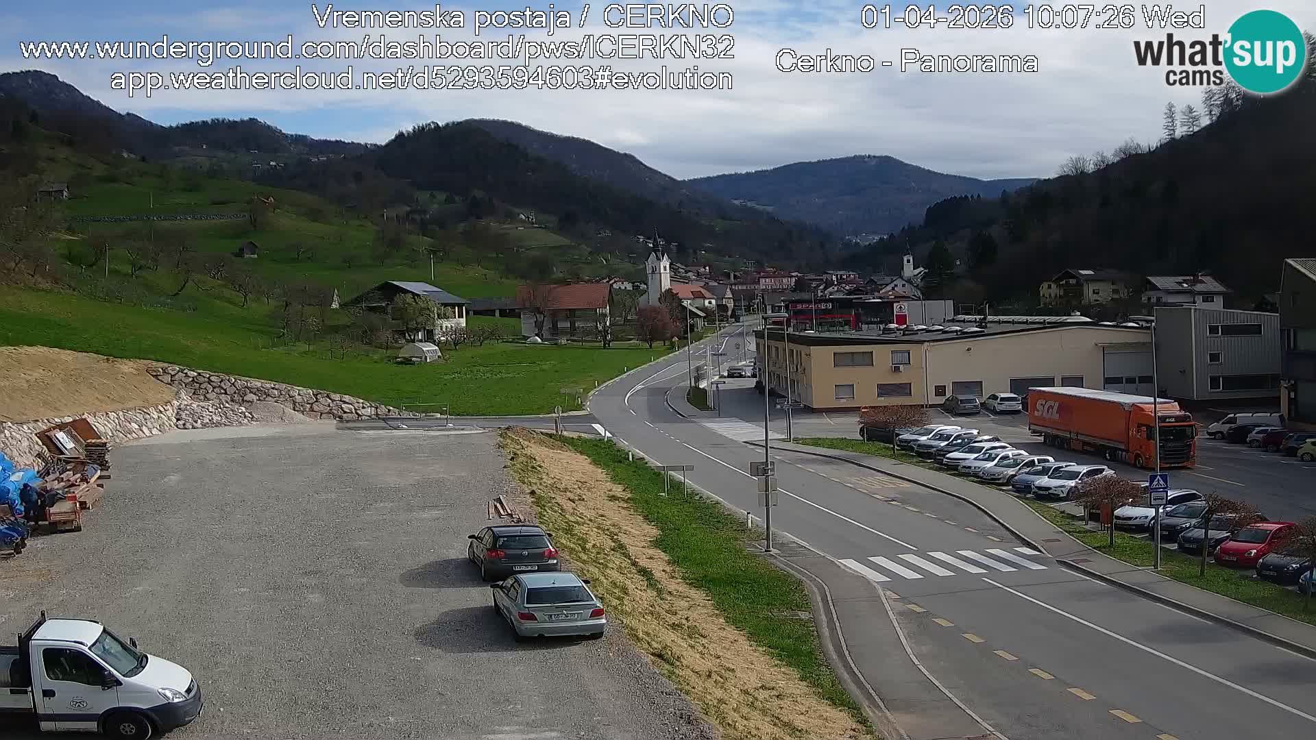 Cerkno city entrance Live Webcam