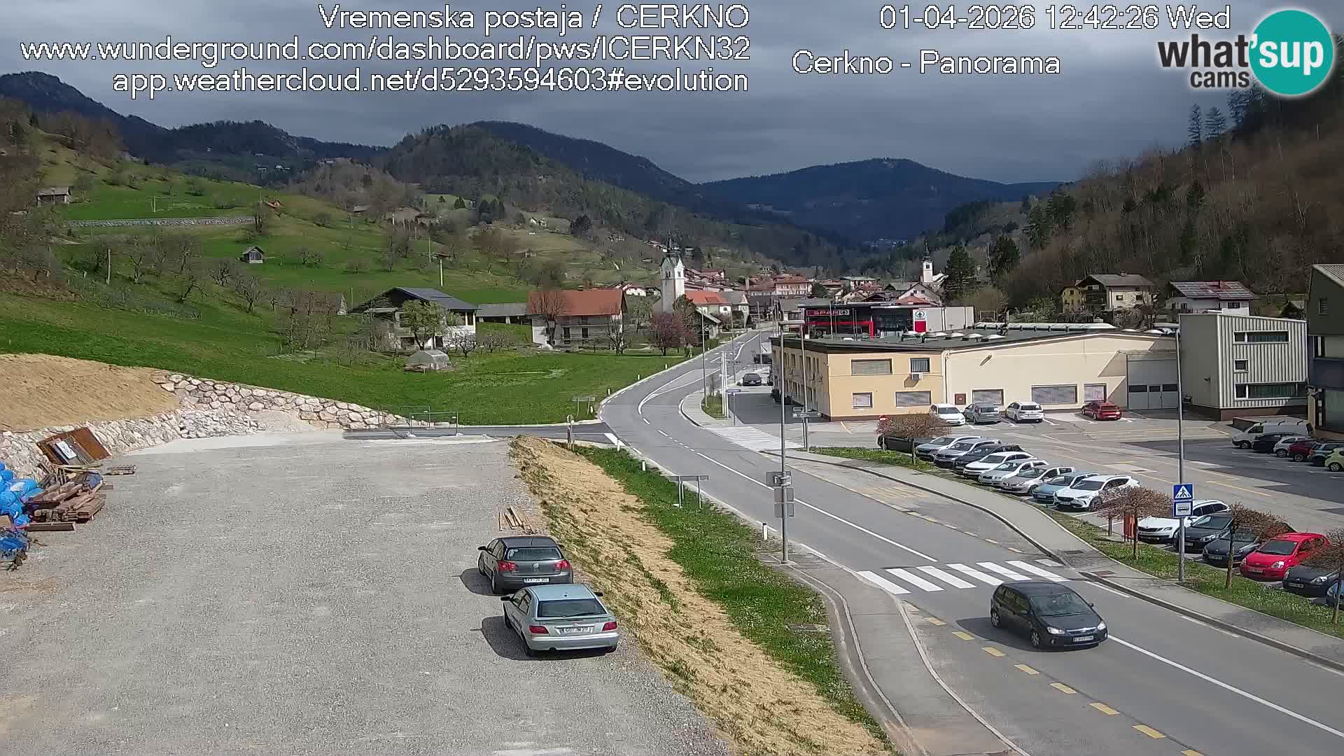 Cerkno entrada a la ciudad Webcam en vivo