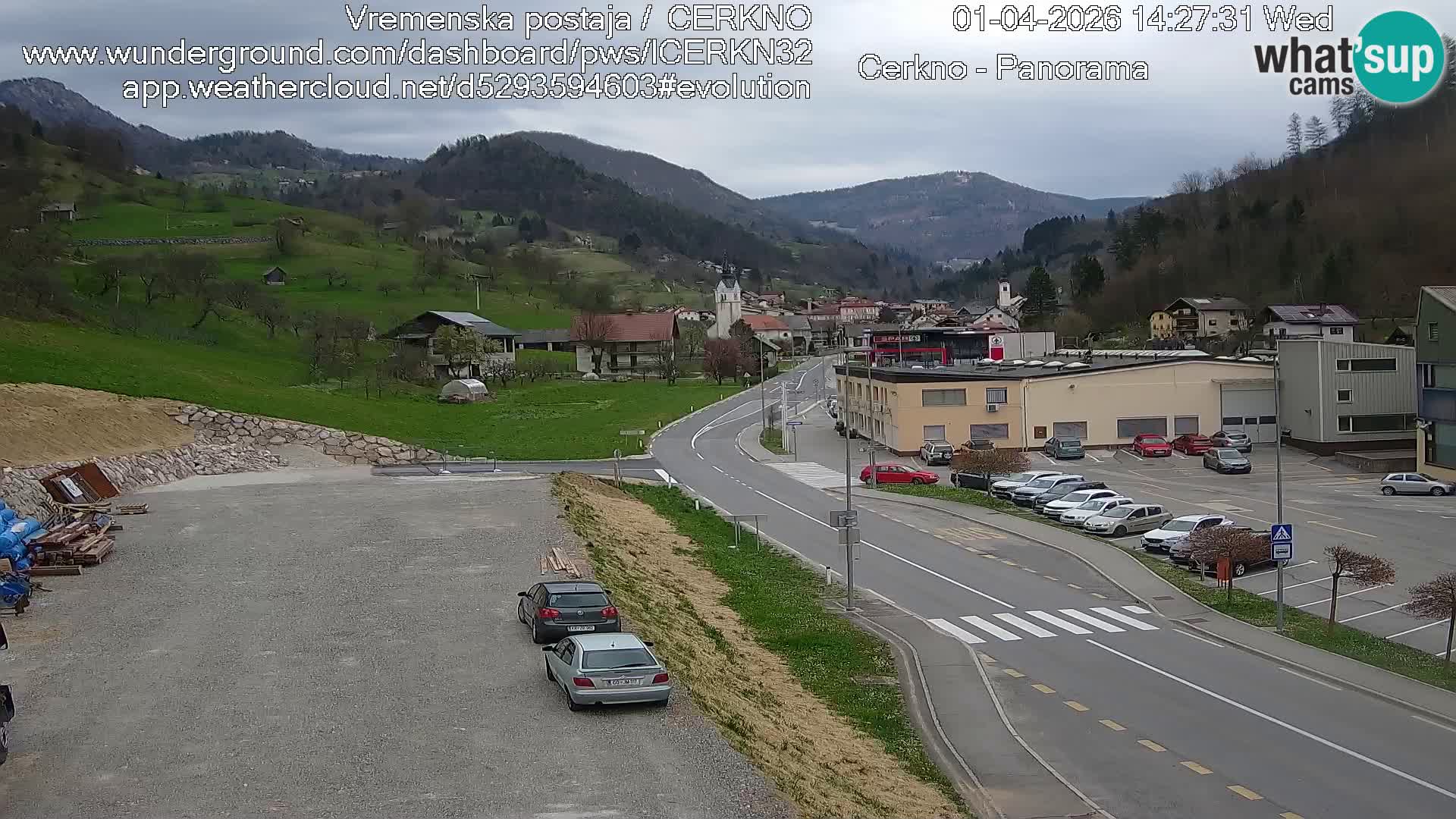 Cerkno entrada a la ciudad Webcam en vivo