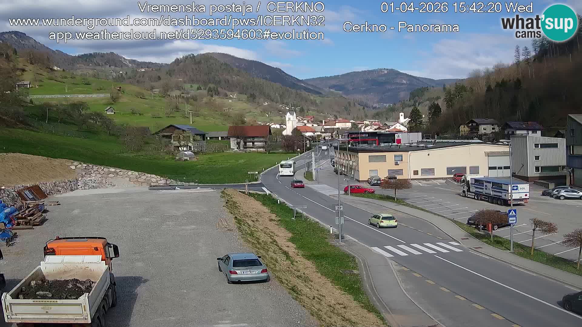 Cerkno entrada a la ciudad Webcam en vivo