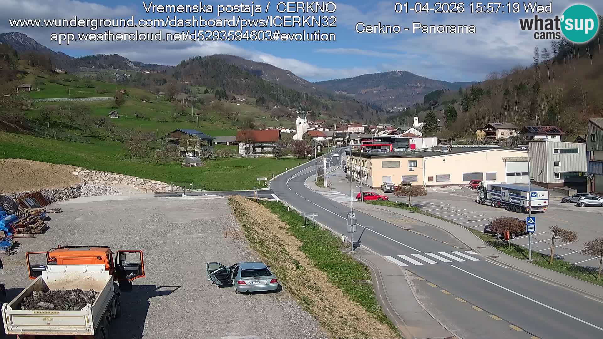 Cerkno entrada a la ciudad Webcam en vivo