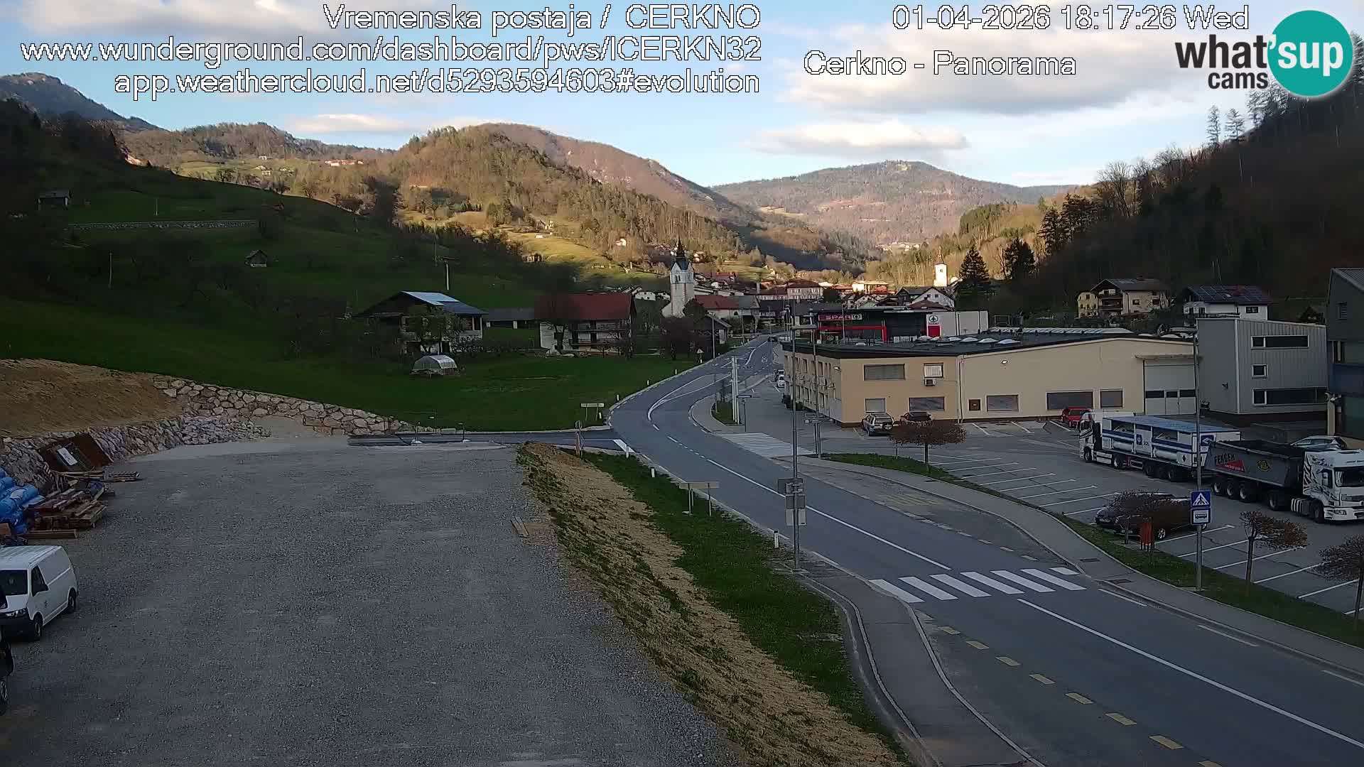 Cerkno city entrance Live Webcam