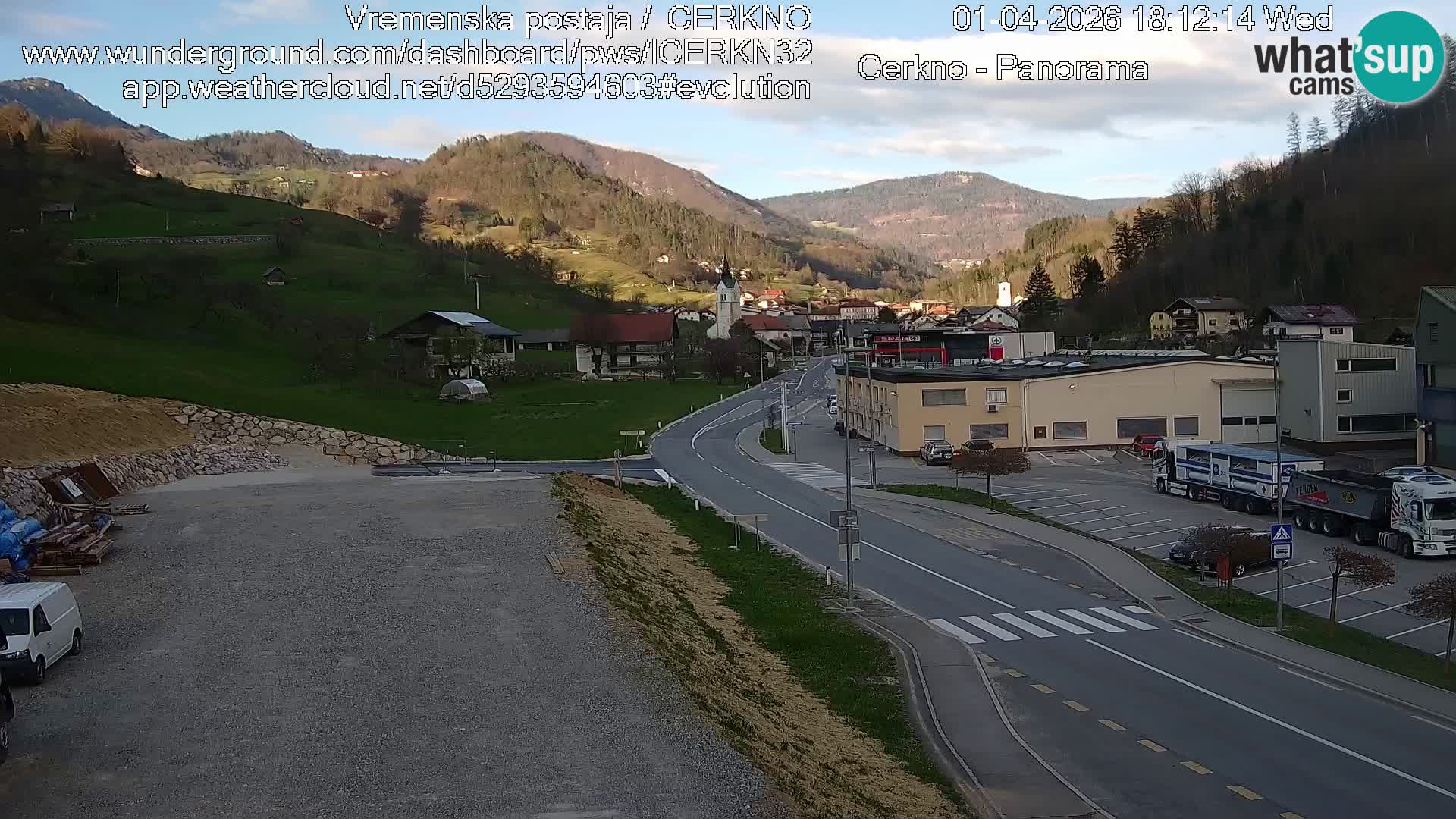 Cerkno city entrance Live Webcam