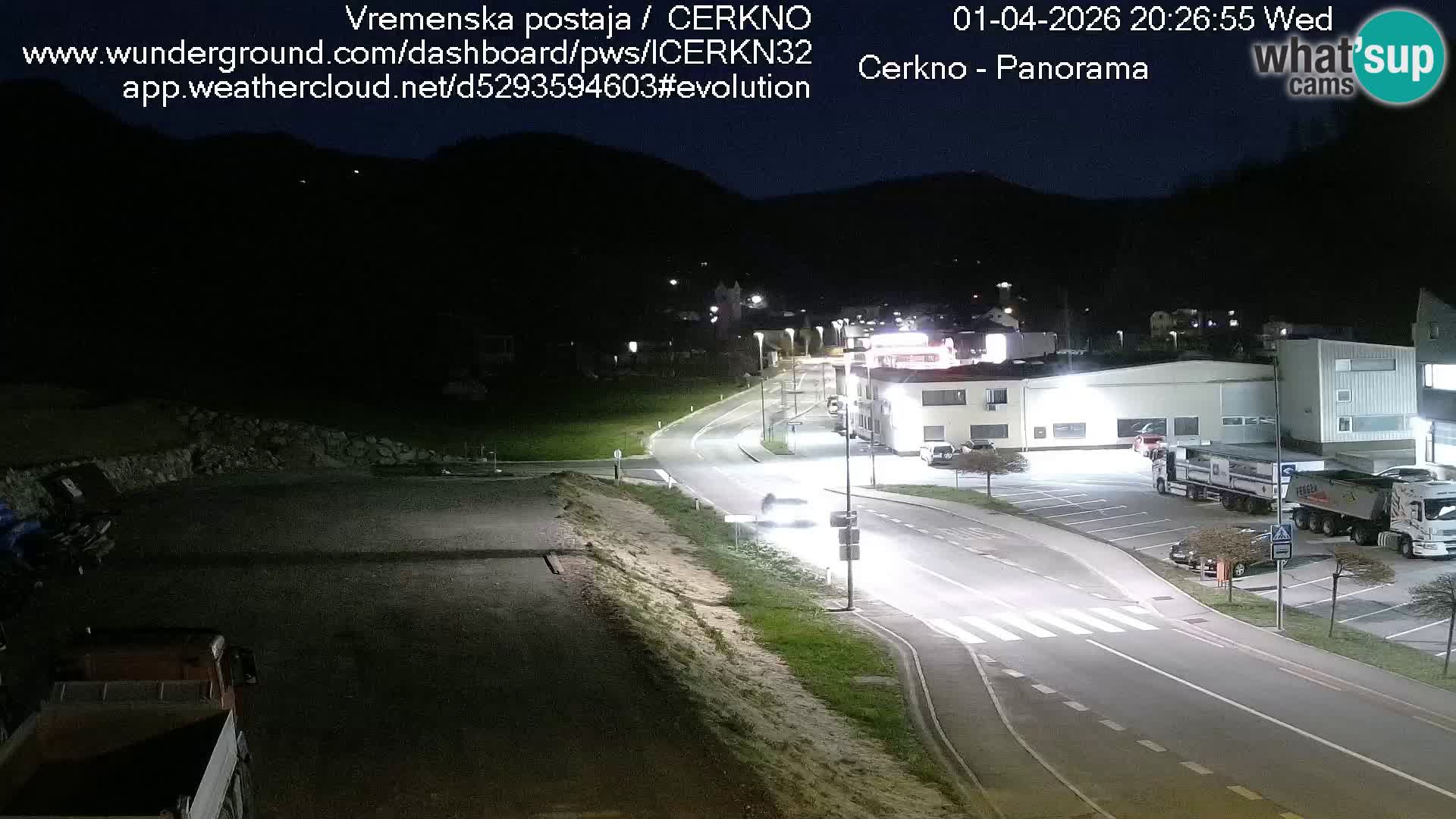 Webcam en direct – Entrée de la ville de Cerkno