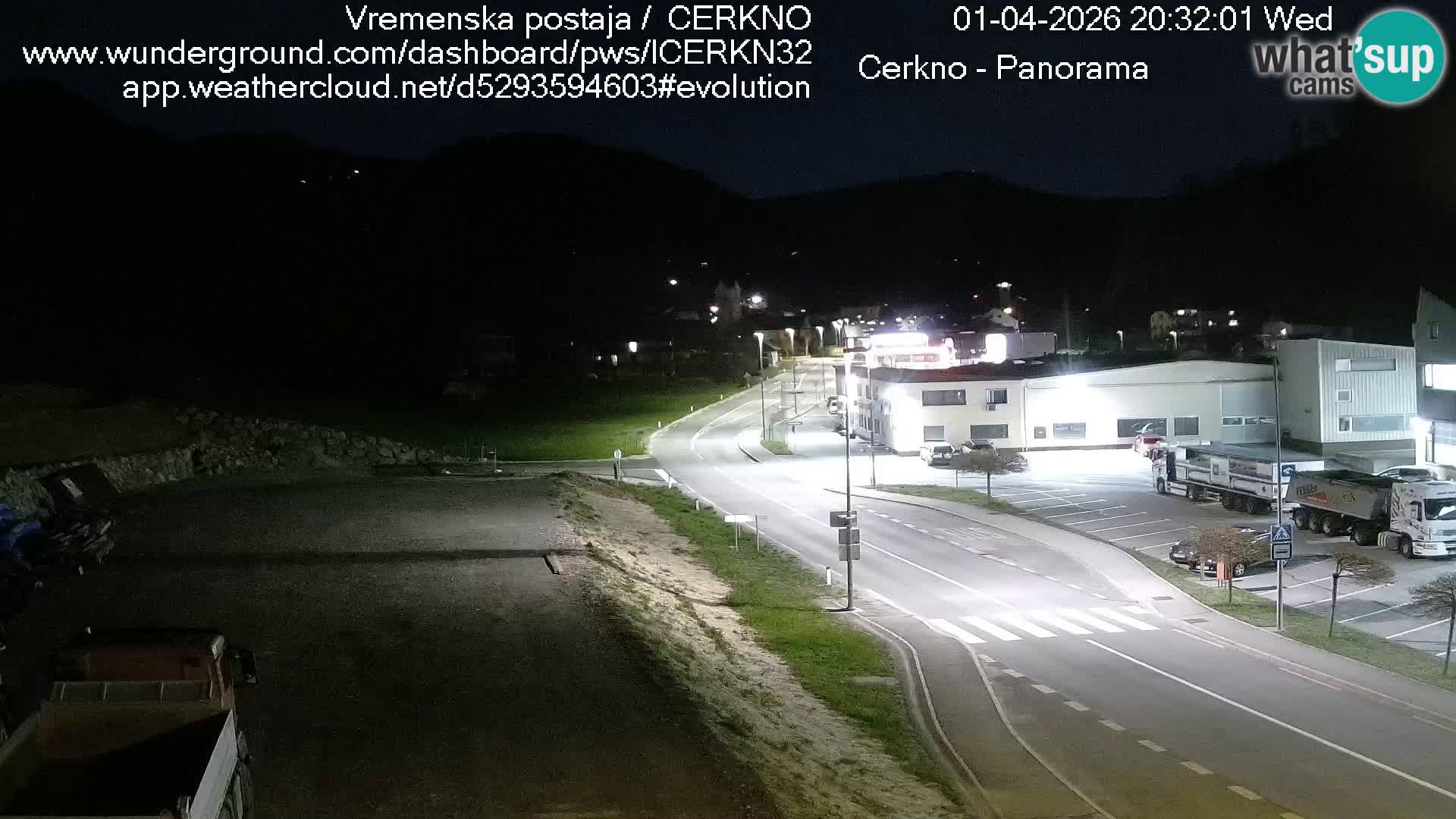 Cerkno city entrance Live Webcam