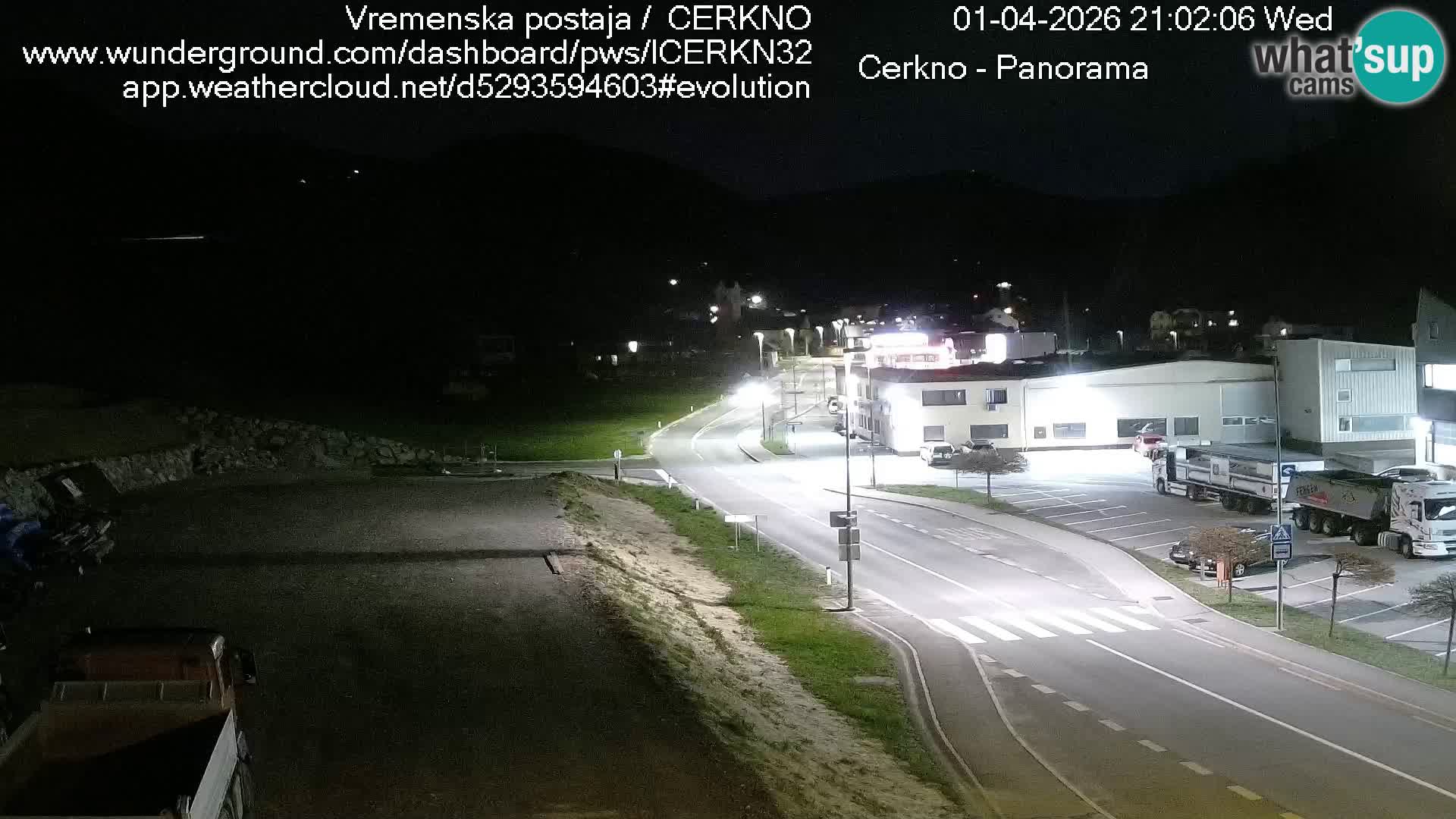 Webcam en direct – Entrée de la ville de Cerkno