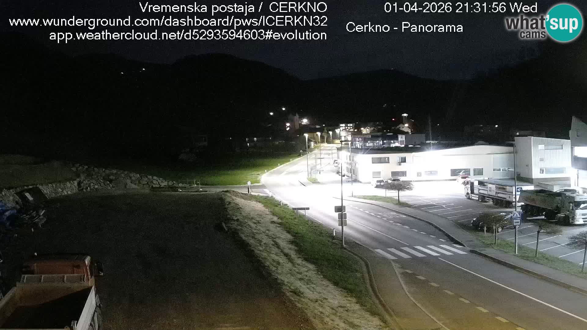 Cerkno entrada a la ciudad Webcam en vivo