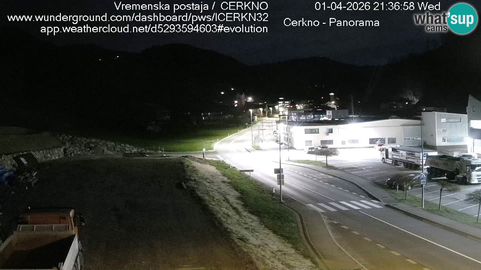Cerkno entrada a la ciudad Webcam en vivo