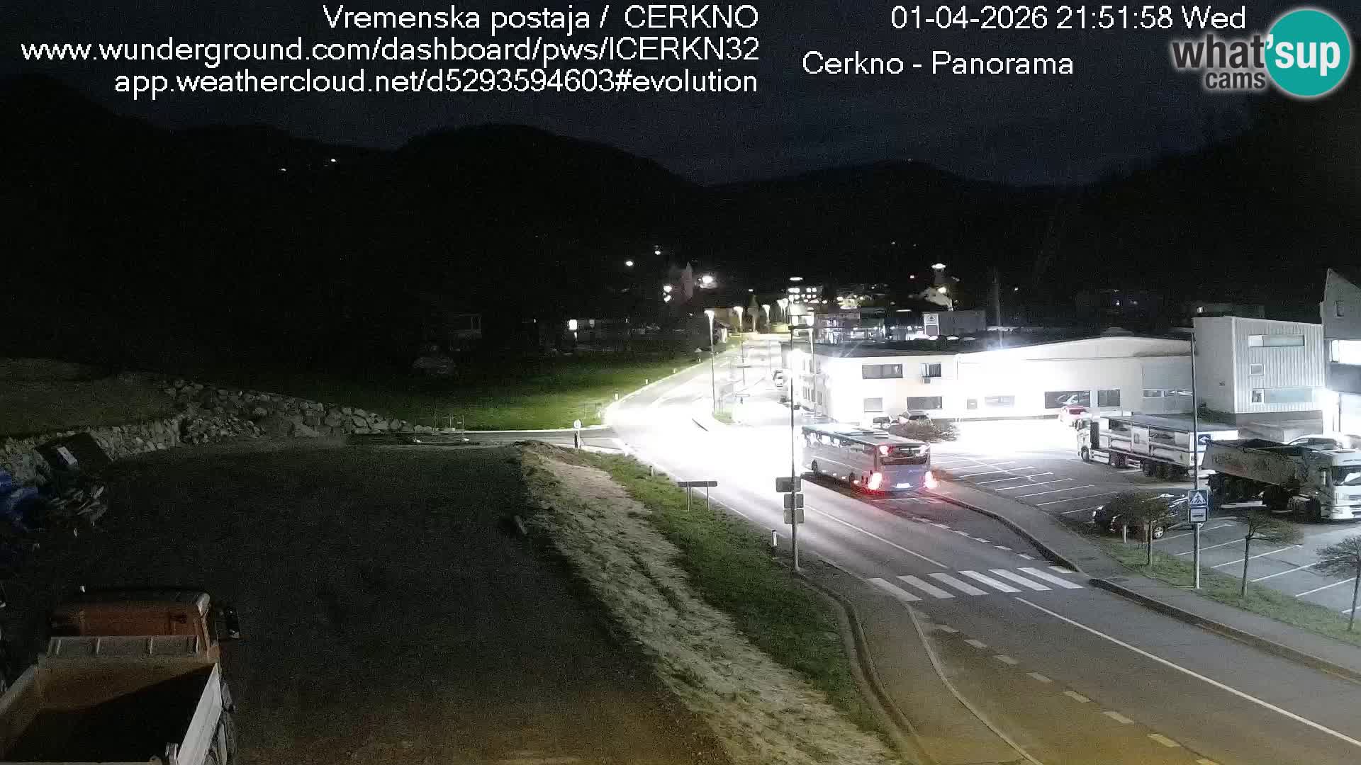 Cerkno city entrance Live Webcam