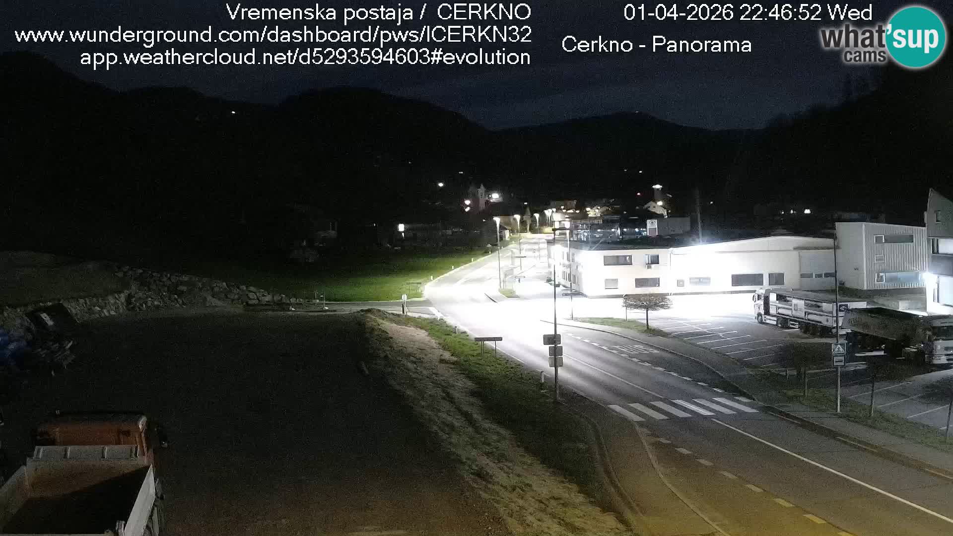 Cerkno city entrance Live Webcam