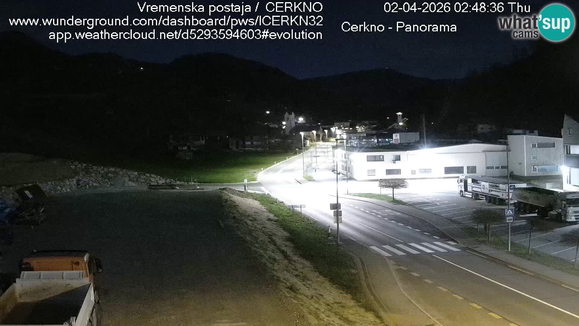 Webcam en direct – Entrée de la ville de Cerkno