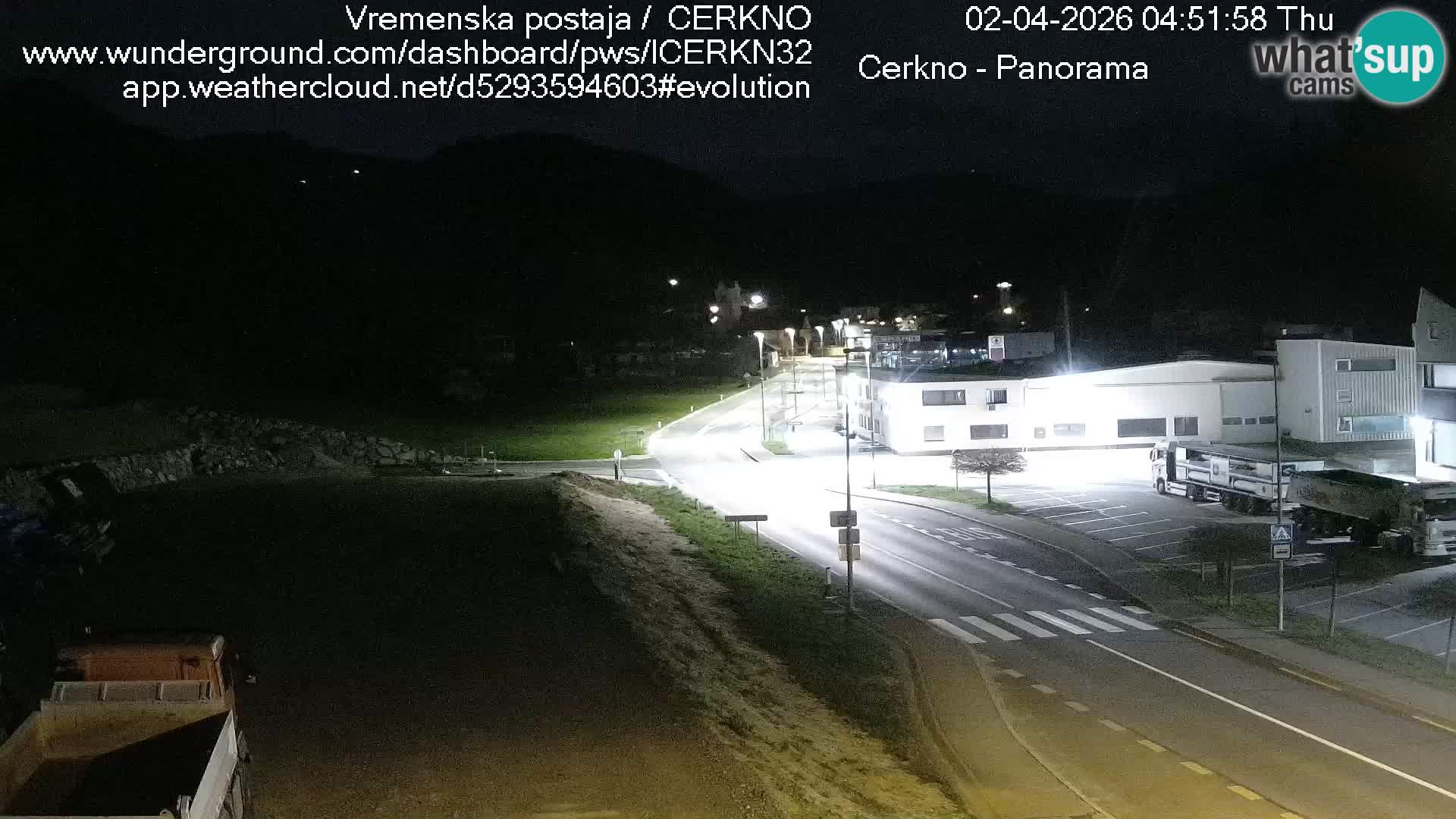 Cerkno city entrance Live Webcam