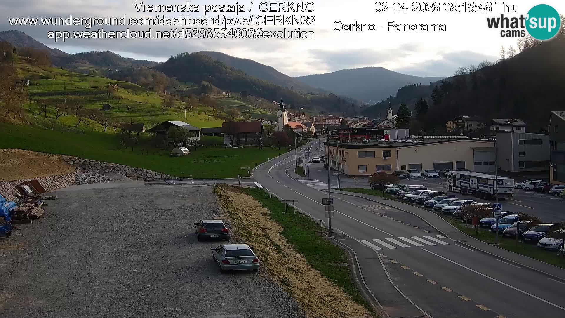 Cerkno entrada a la ciudad Webcam en vivo