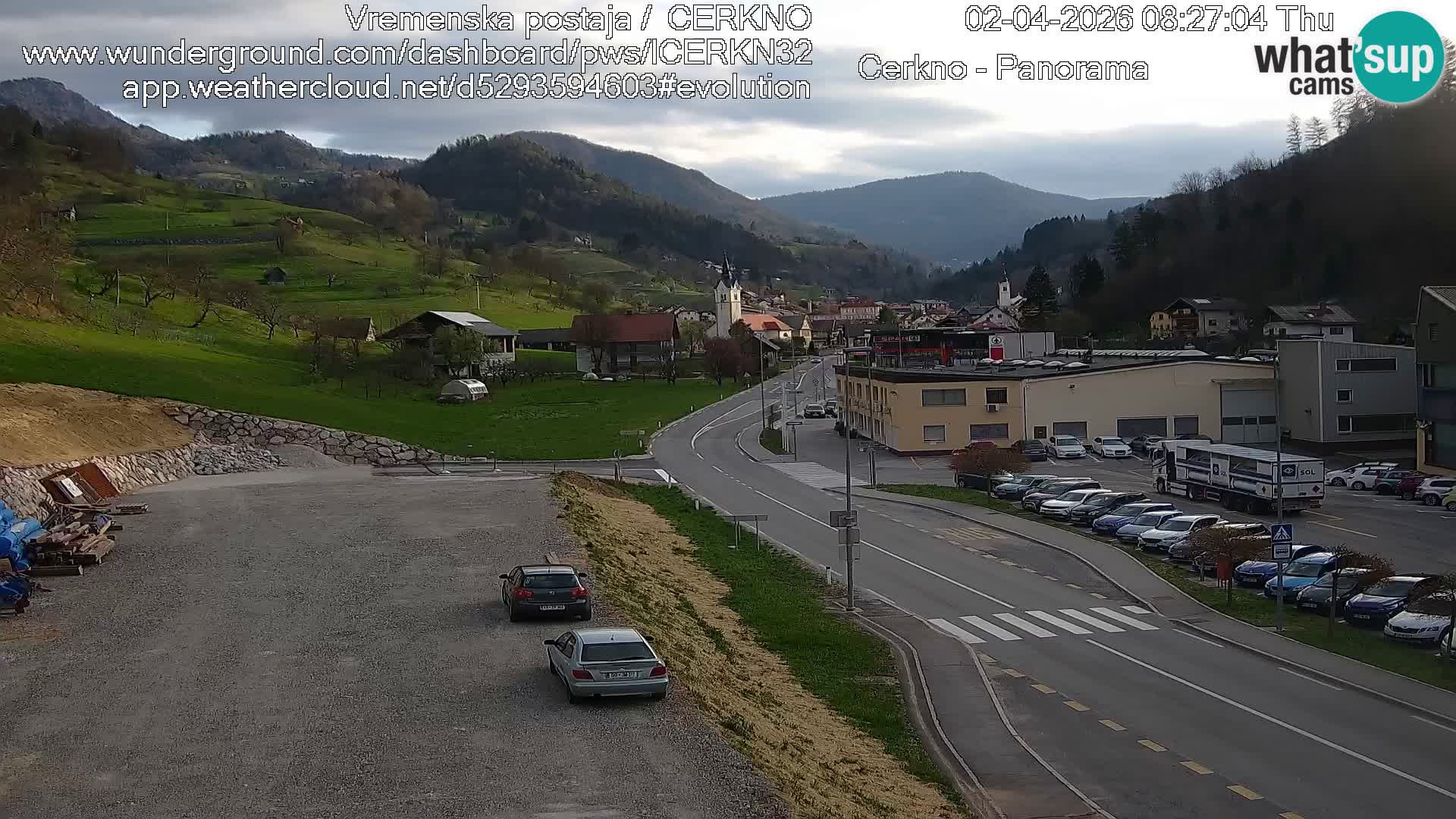 Cerkno entrada a la ciudad Webcam en vivo