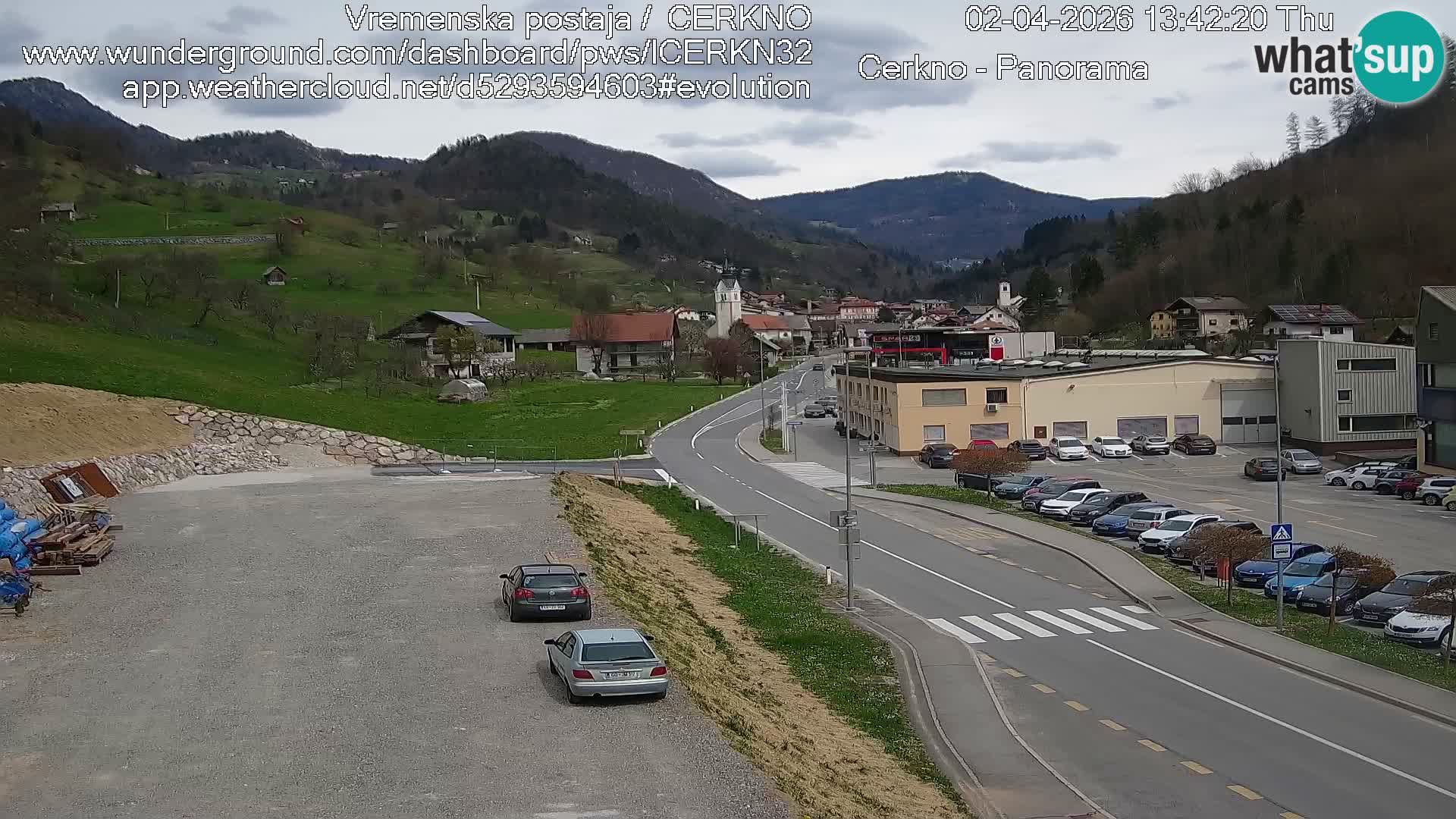 Cerkno city entrance Live Webcam