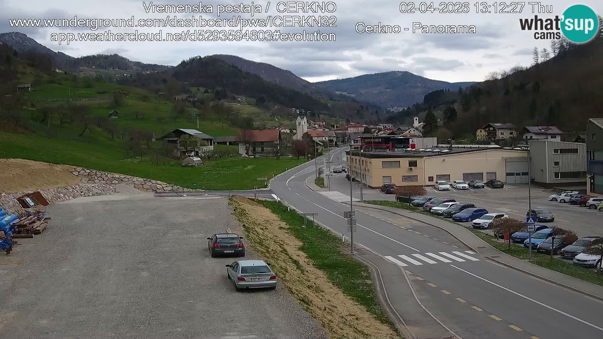 Cerkno city entrance Live Webcam