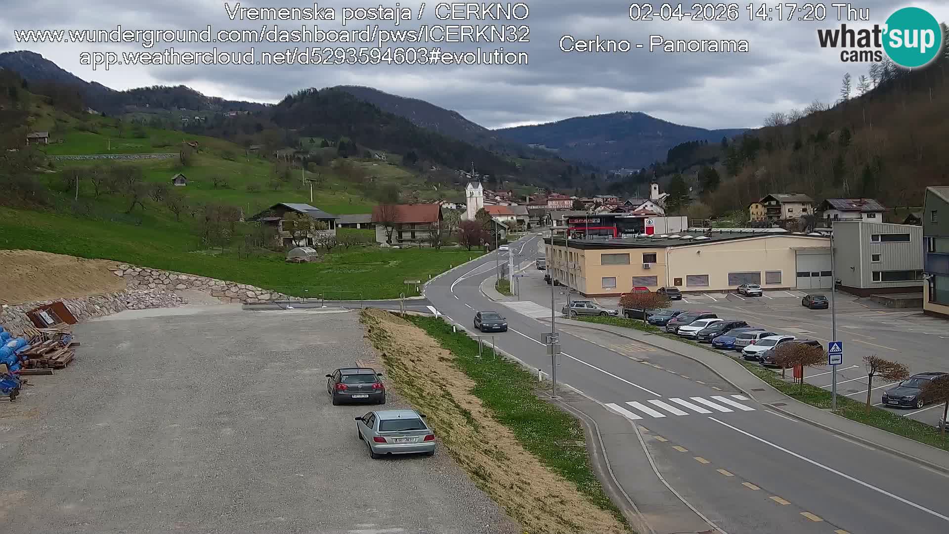 Cerkno city entrance Live Webcam