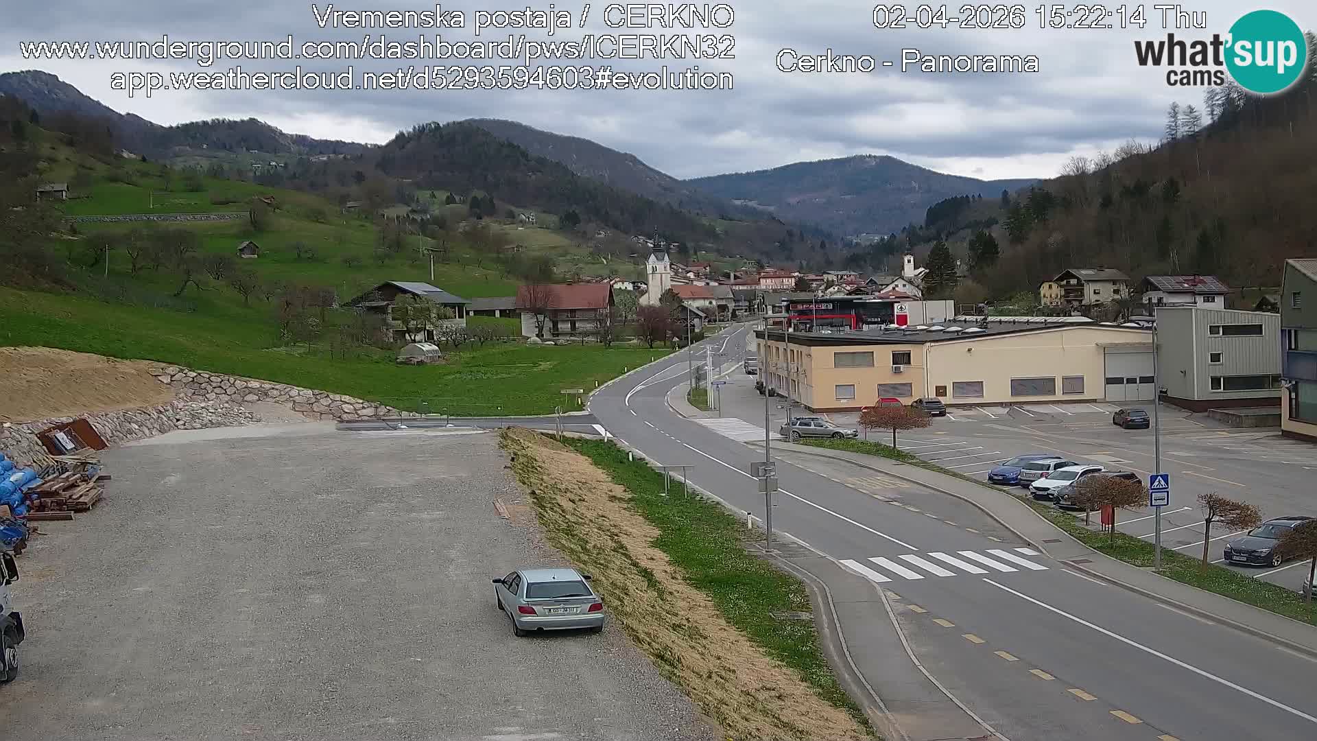Cerkno city entrance Live Webcam