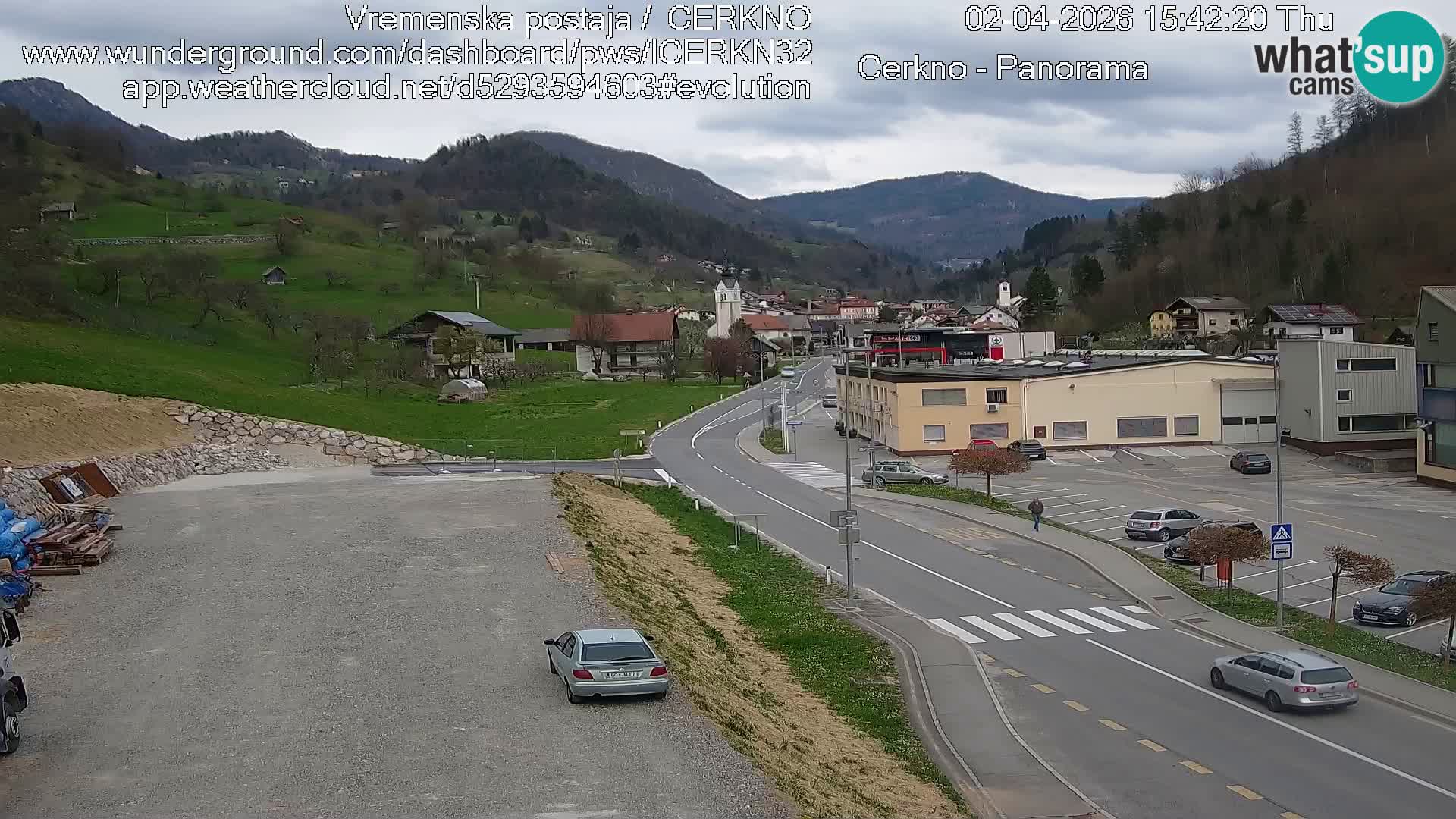 Cerkno city entrance Live Webcam