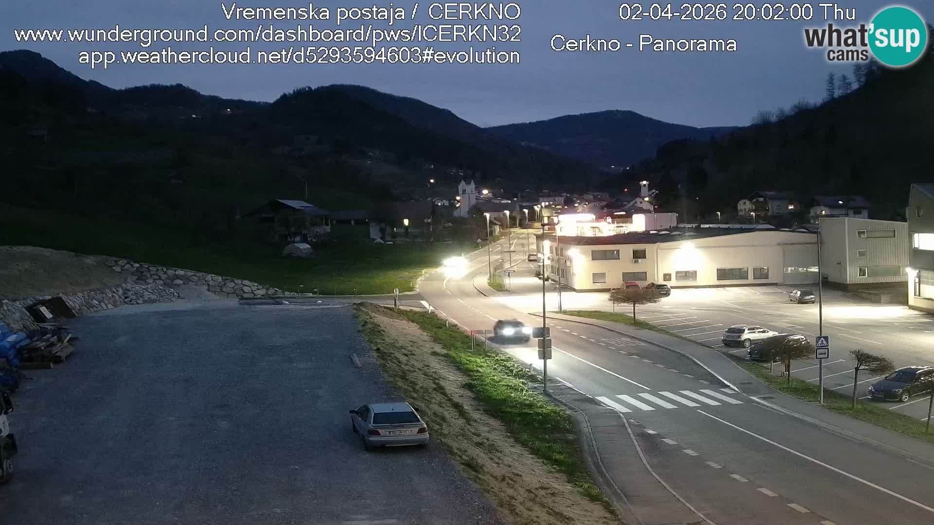 Cerkno city entrance Live Webcam