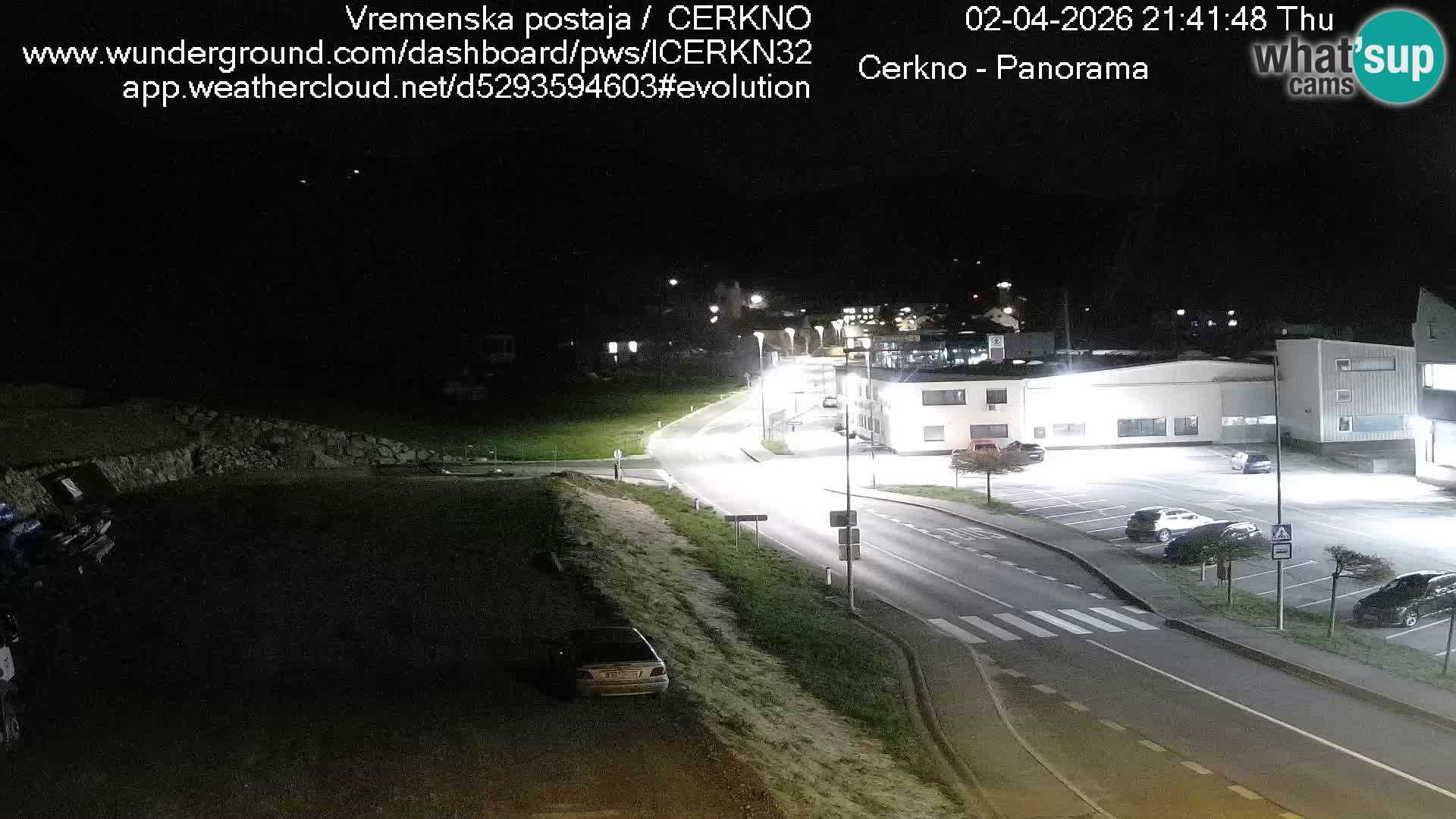 Cerkno city entrance Live Webcam