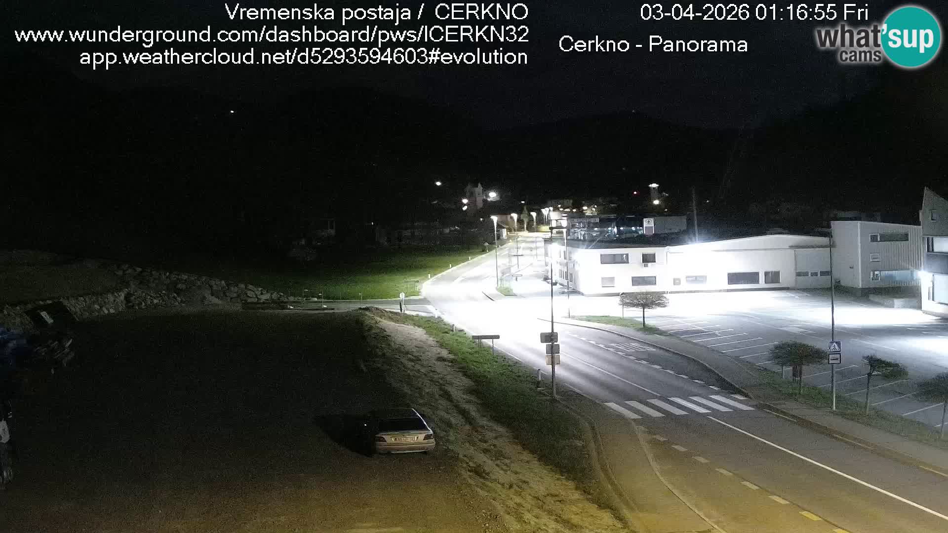 Cerkno city entrance Live Webcam