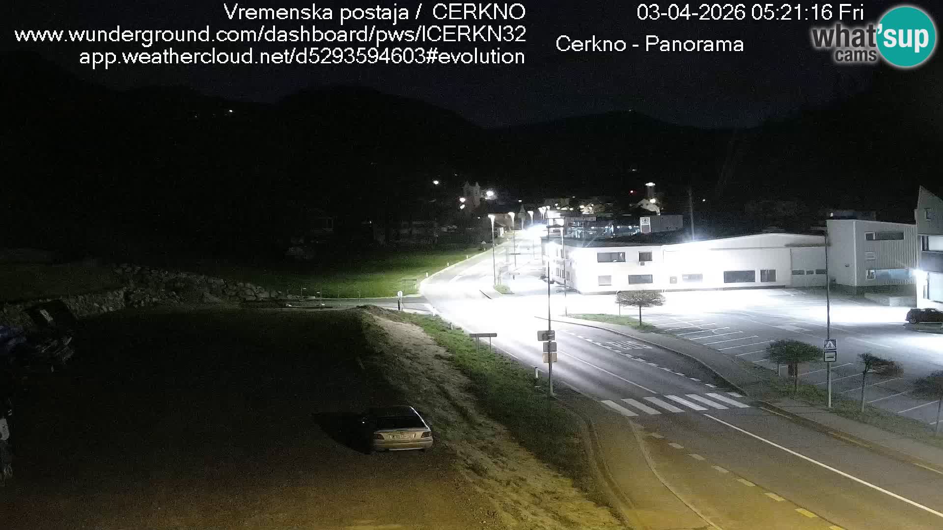 Cerkno entrada a la ciudad Webcam en vivo