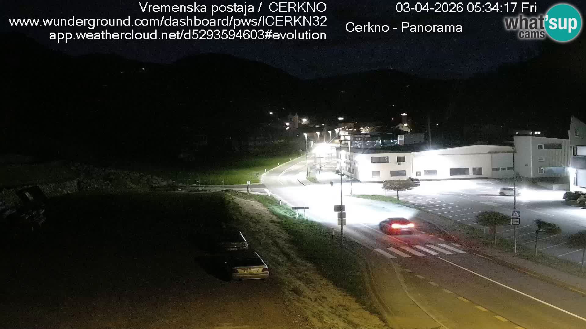 Cerkno city entrance Live Webcam