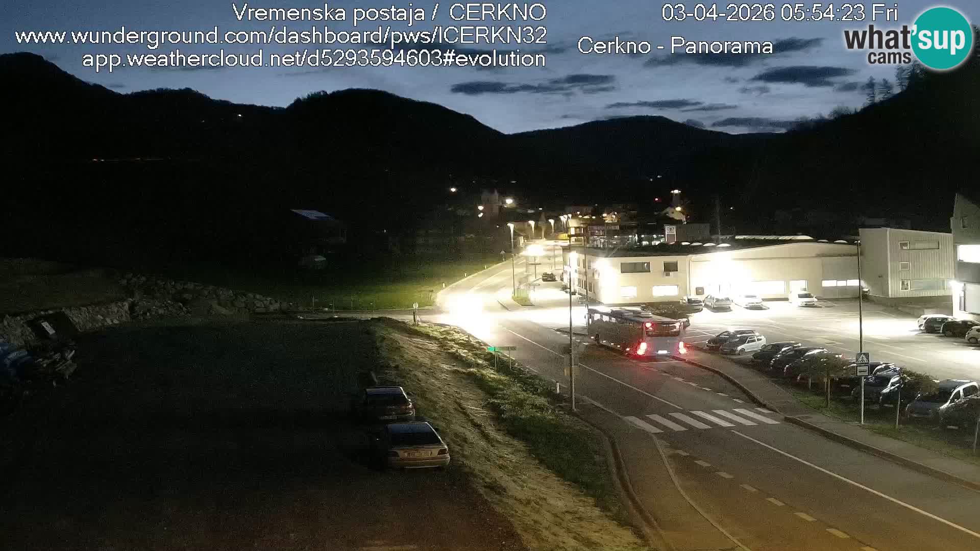 Cerkno city entrance Live Webcam
