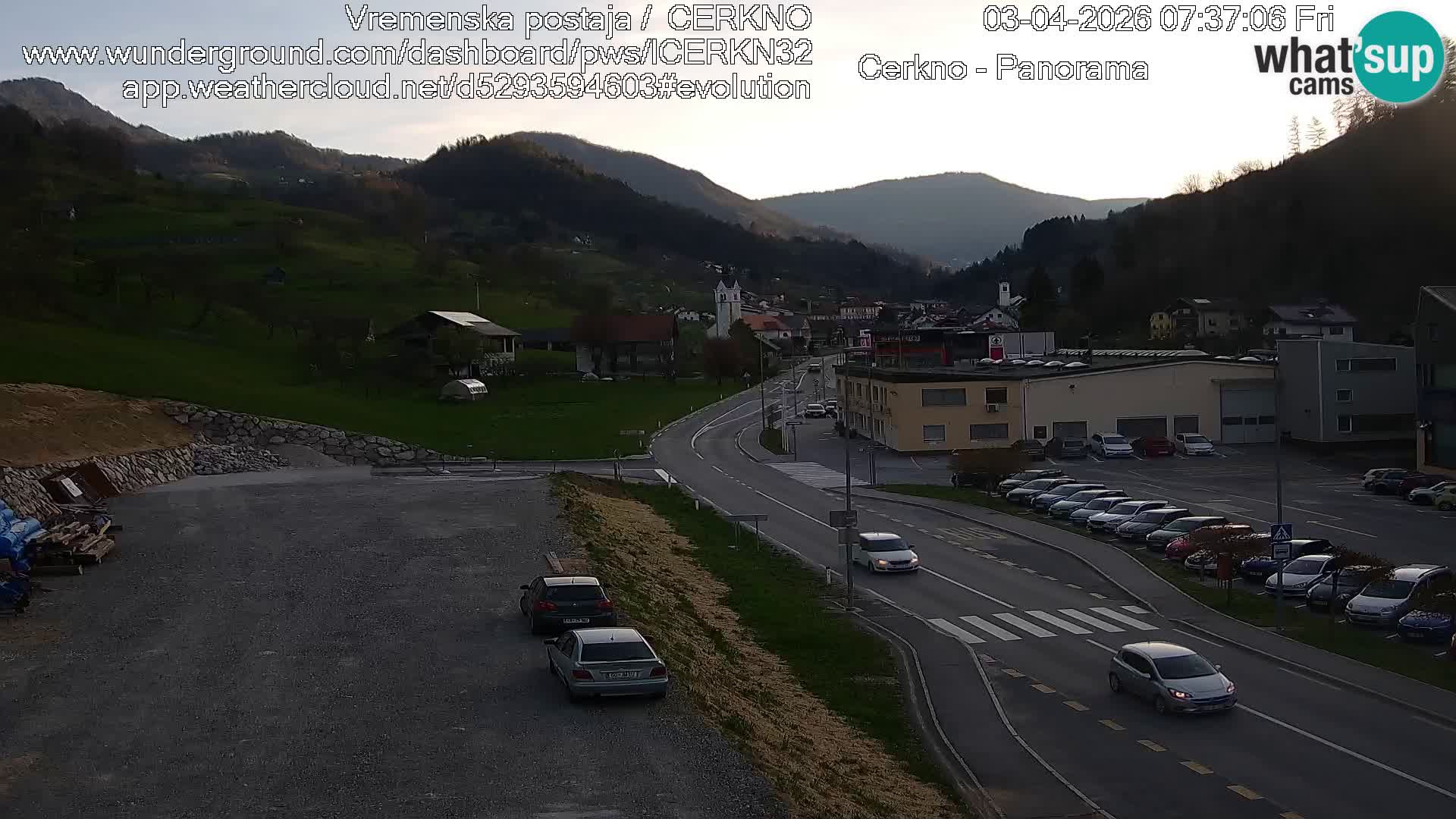 Cerkno city entrance Live Webcam