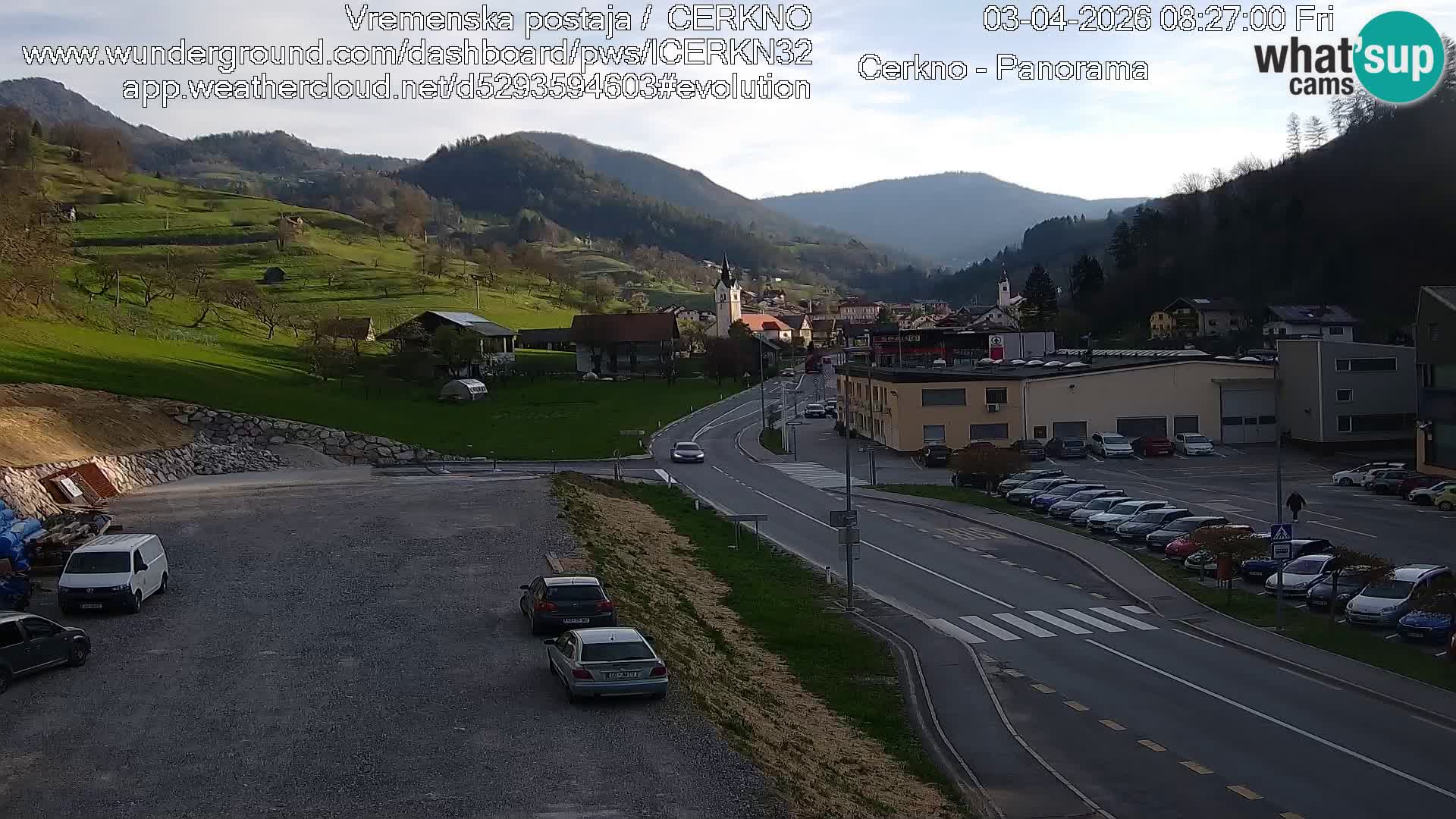 Cerkno city entrance Live Webcam