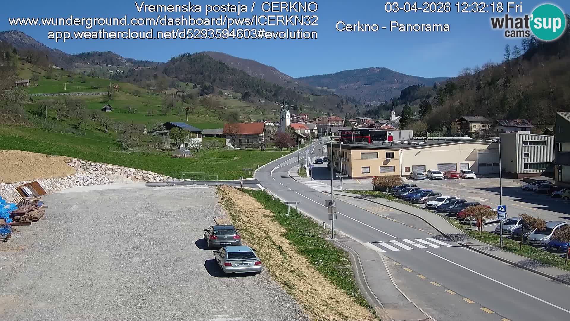 Cerkno city entrance Live Webcam