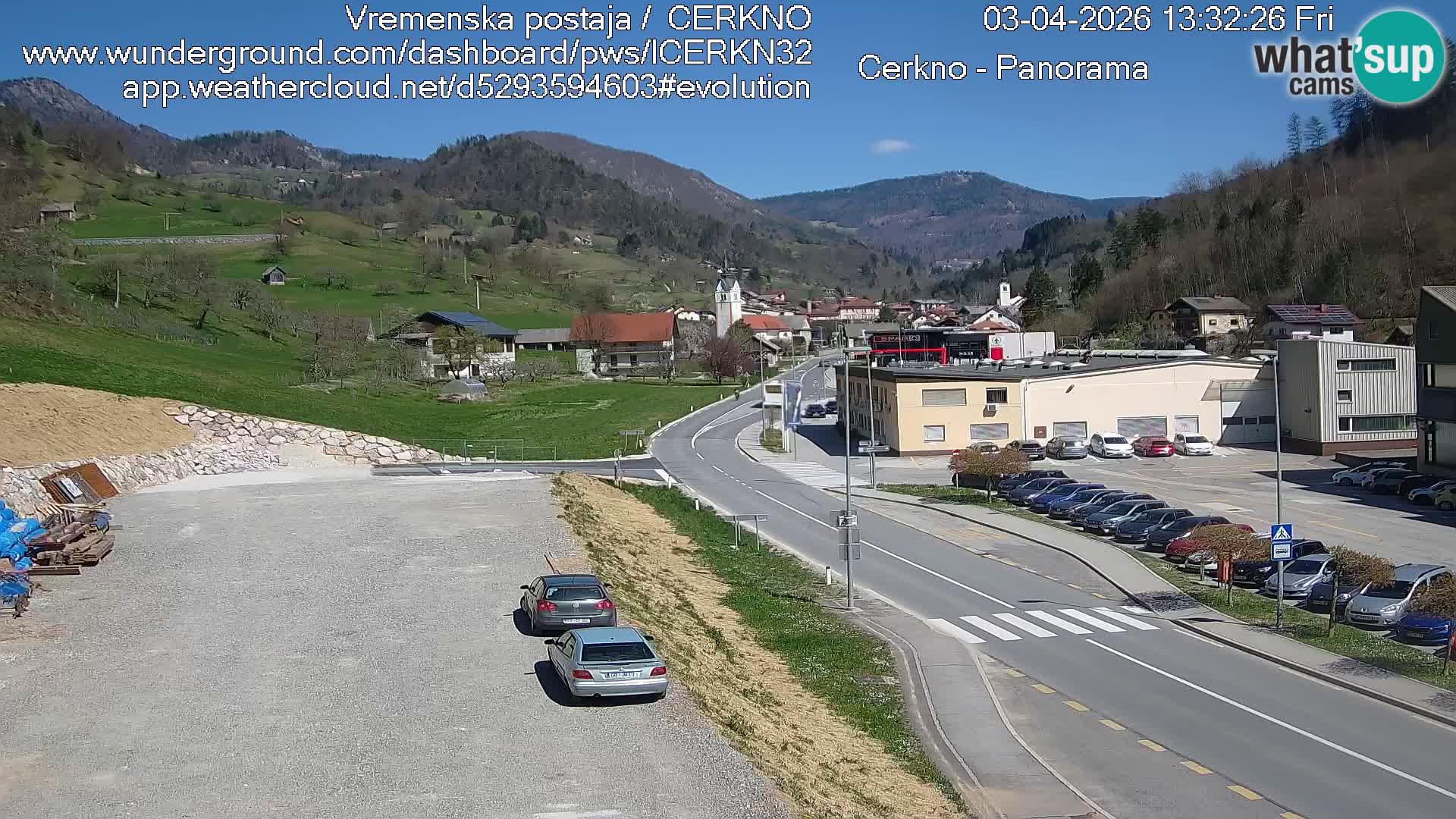 Cerkno city entrance Live Webcam