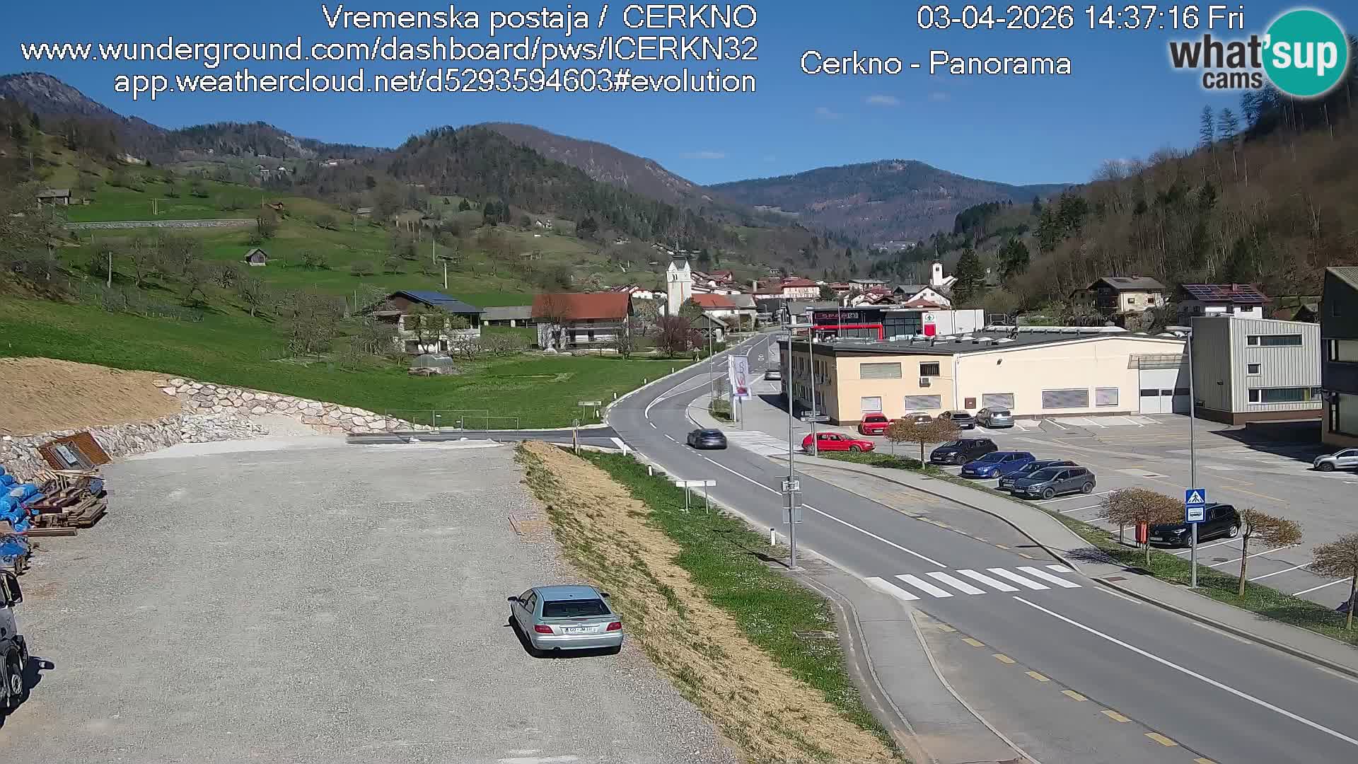 Cerkno city entrance Live Webcam