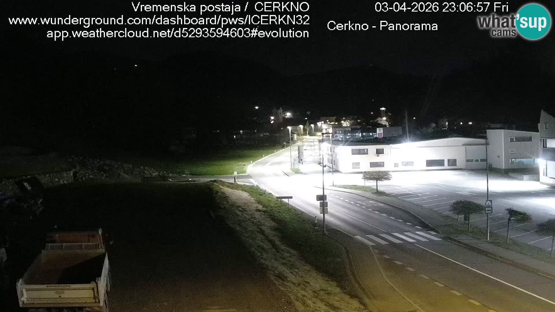 Cerkno entrada a la ciudad Webcam en vivo