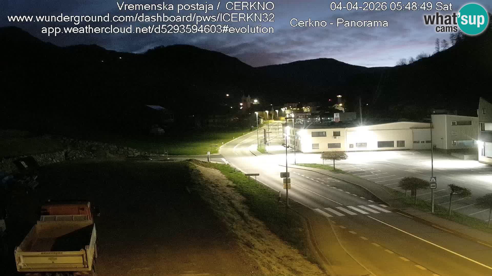Cerkno city entrance Live Webcam